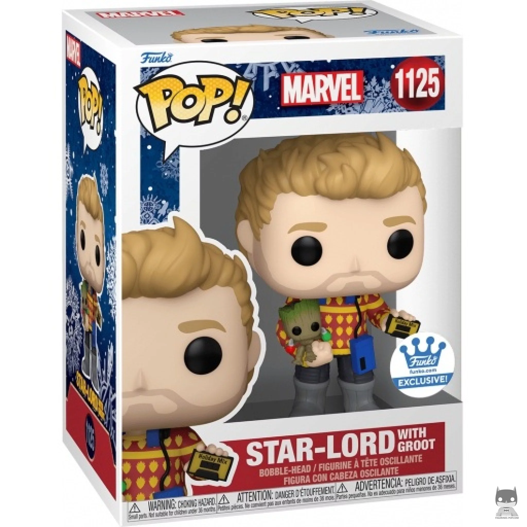 Figura Funko Pop! Star-Lord con Groot en su caja