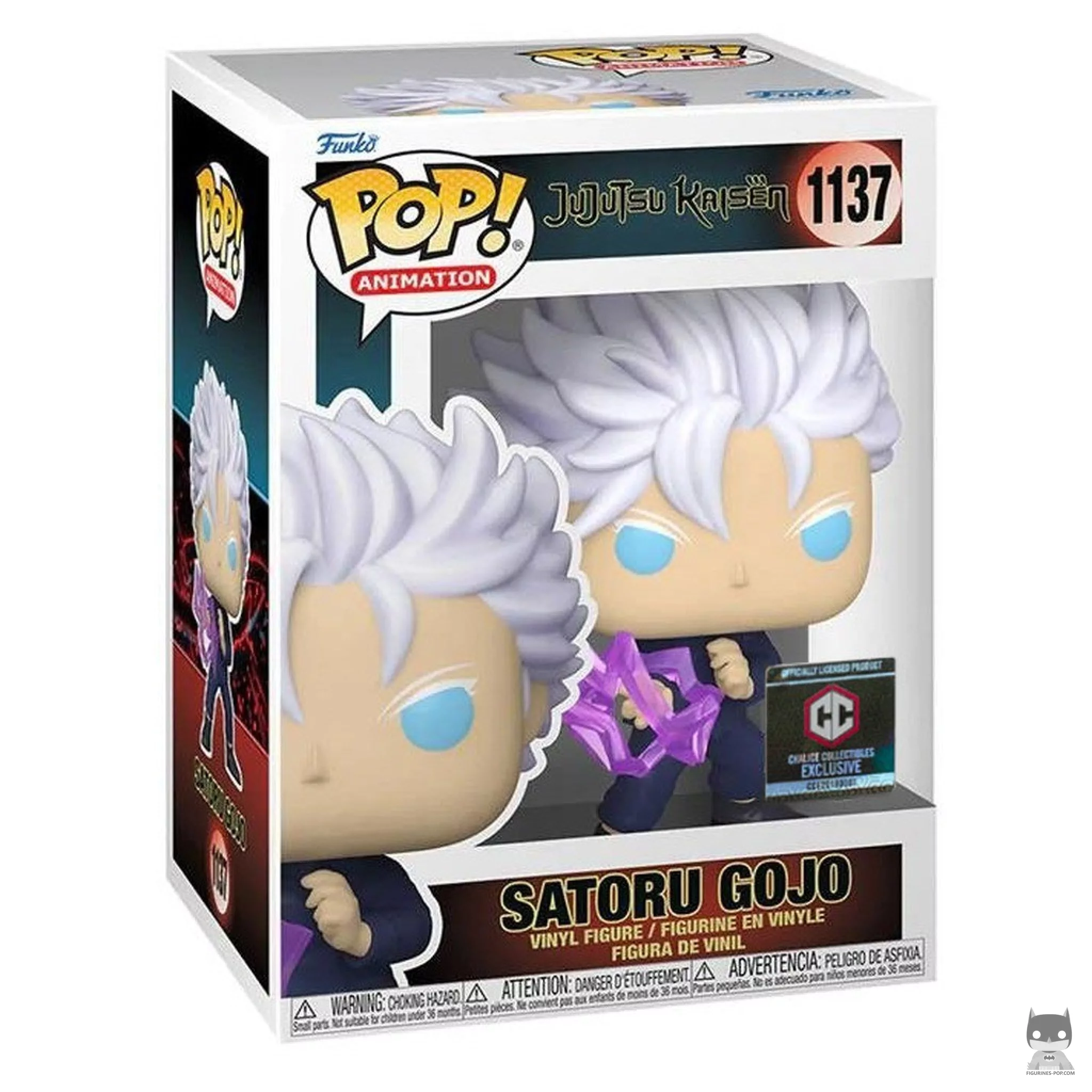 Figura Funko Pop! Satoru Gojo Púrpura hueco en su caja