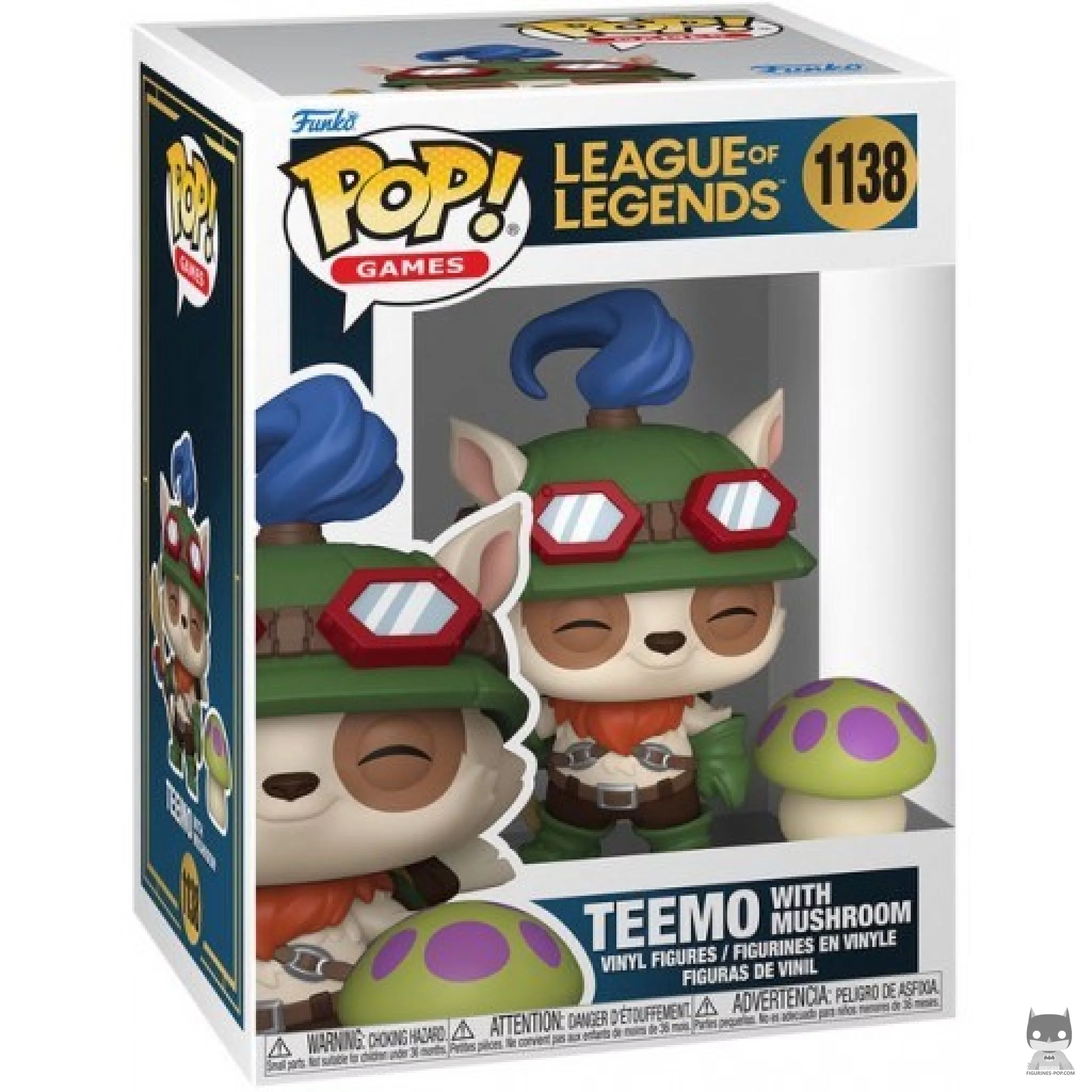 Figura Funko Pop! Teemo con champiñón en su caja