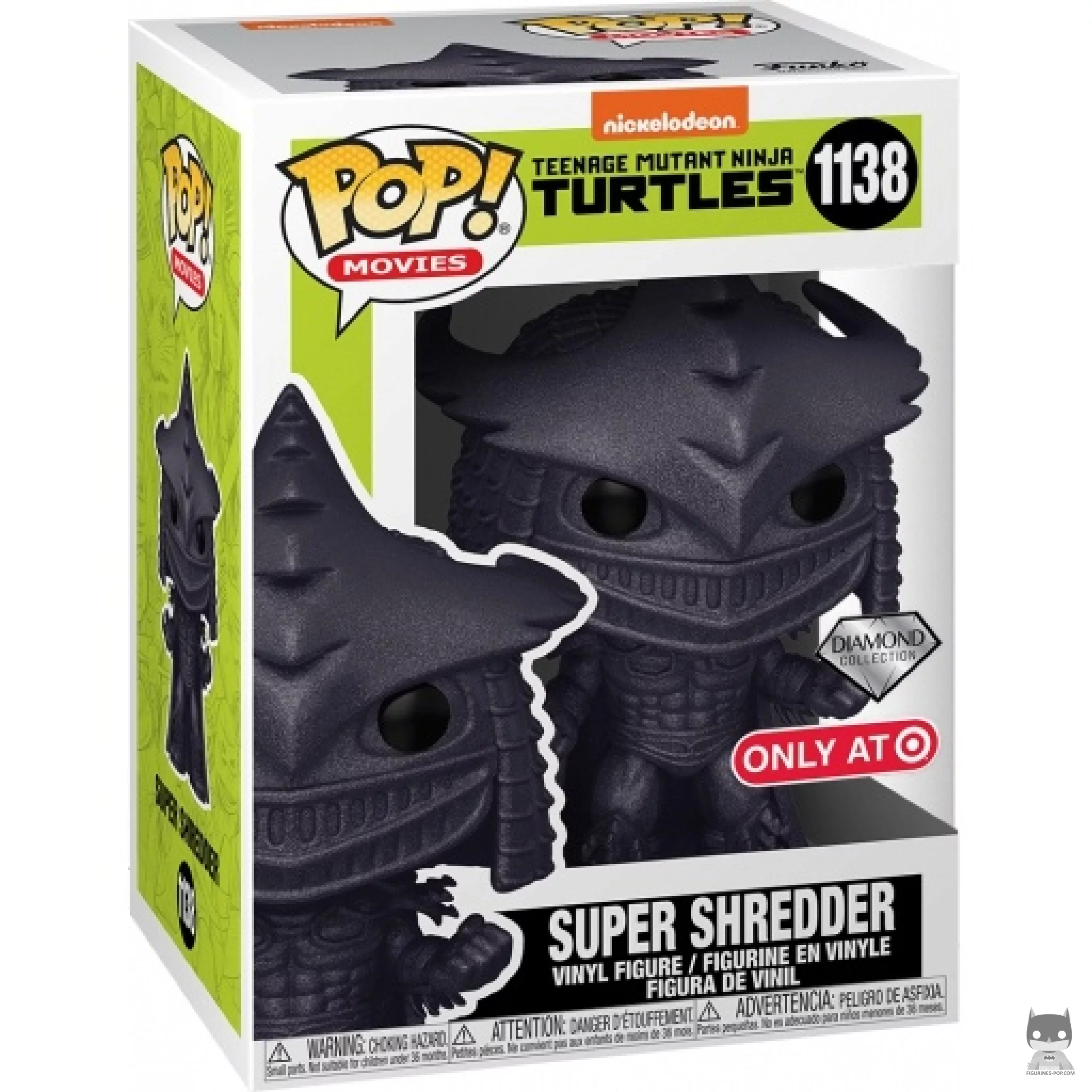 Figura Funko Pop! Super Shredder (Purpurina de diamante) en su caja