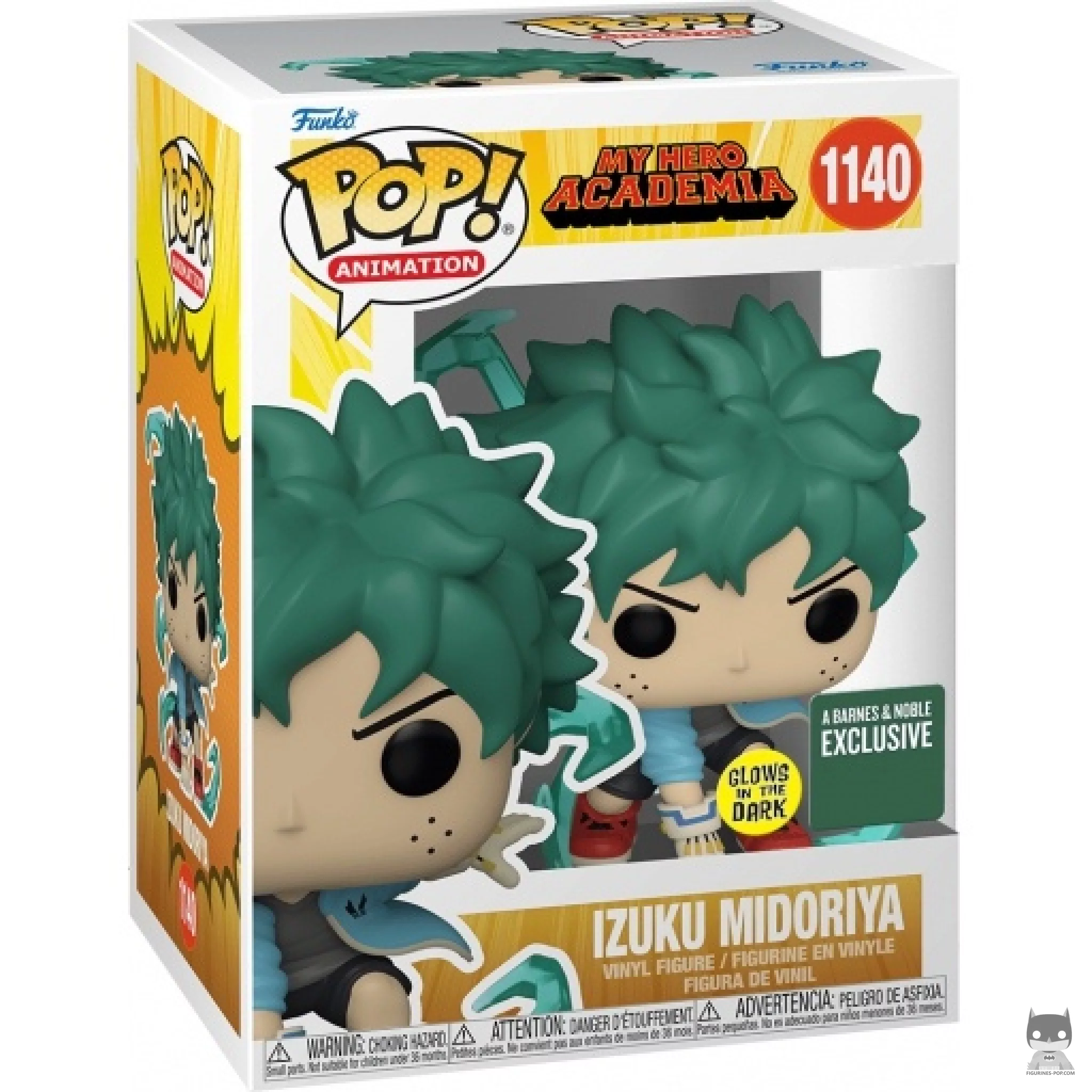 Figura Funko Pop! Izuku Midoriya (Brilla en la oscuridad) en su caja