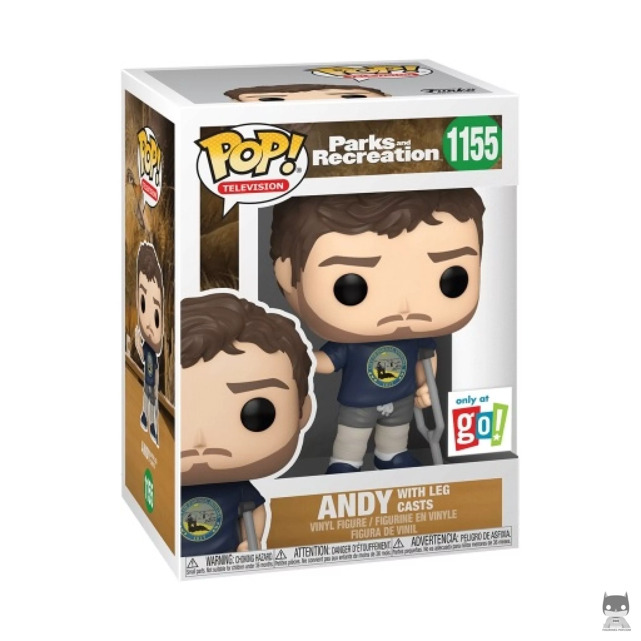 Figura Funko Pop! Andy con las piernas escayoladas en su caja