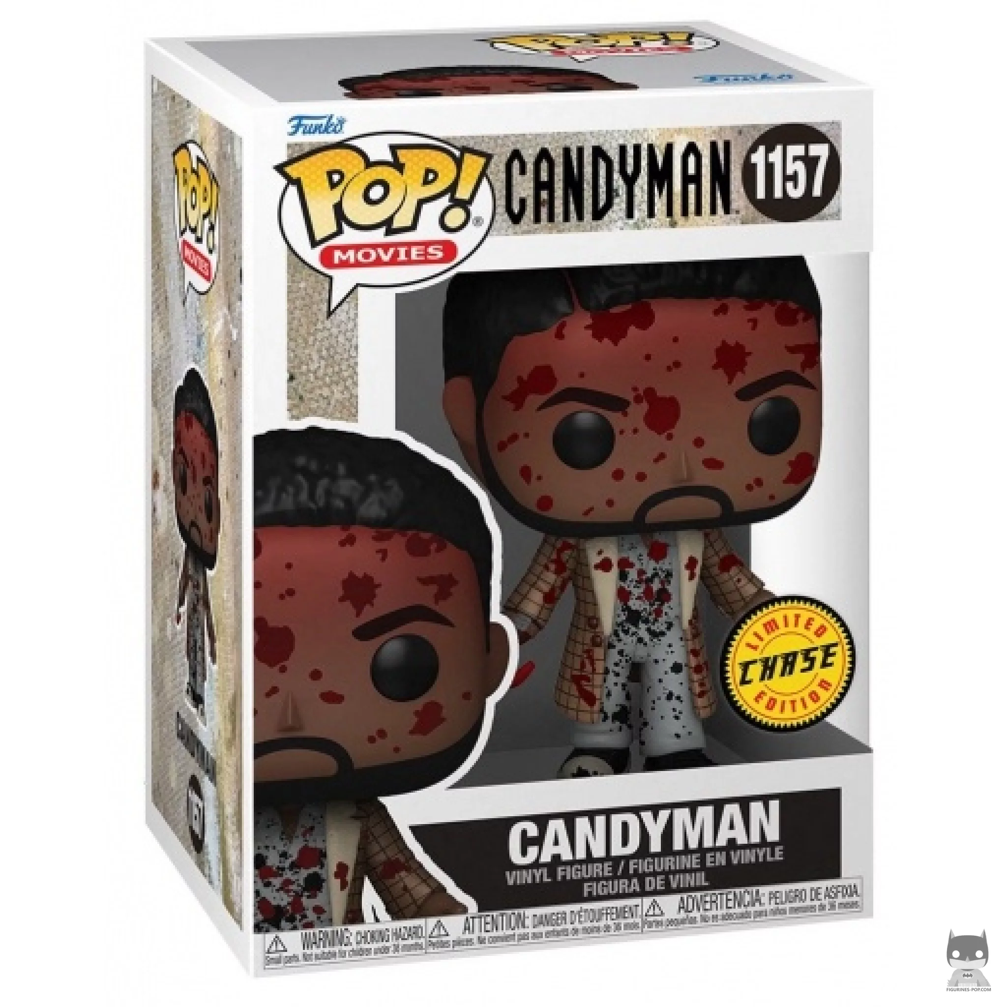 Figura Funko Pop! Candyman (Chase & Ensangrentado) en su caja