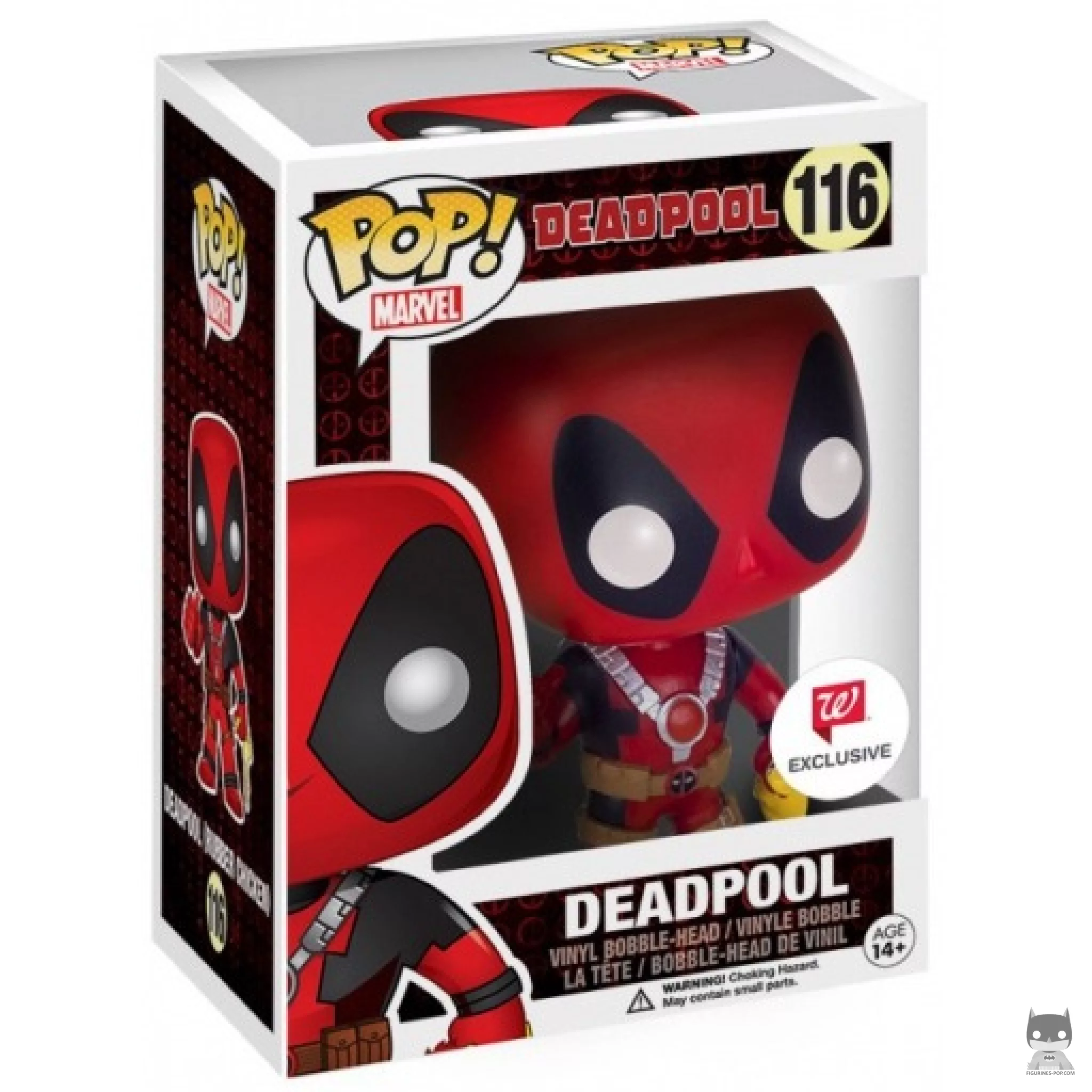 Figura Funko Pop! Deadpool con pollo de goma en su caja
