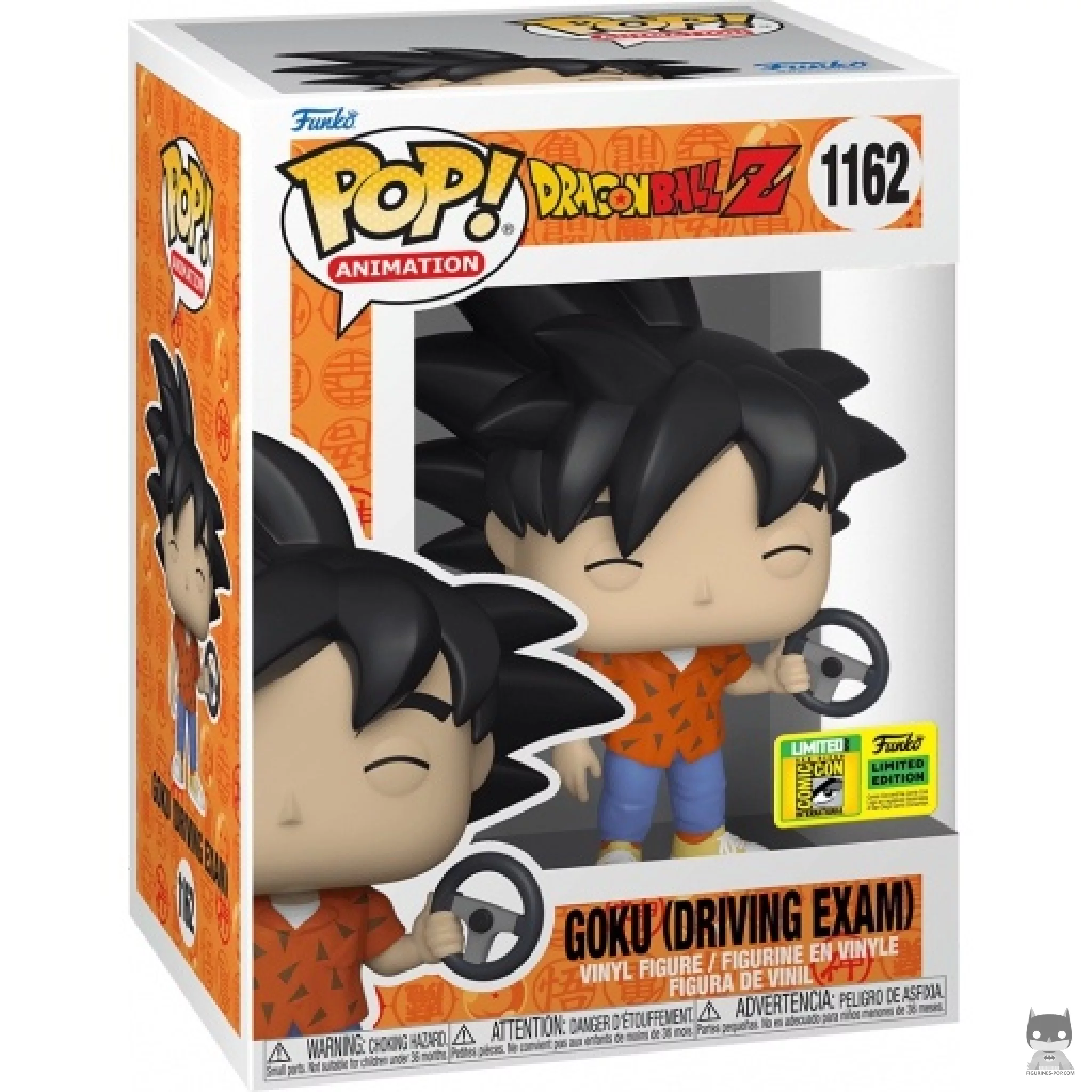 Figura Funko Pop! Goku en el examen de conducir en su caja