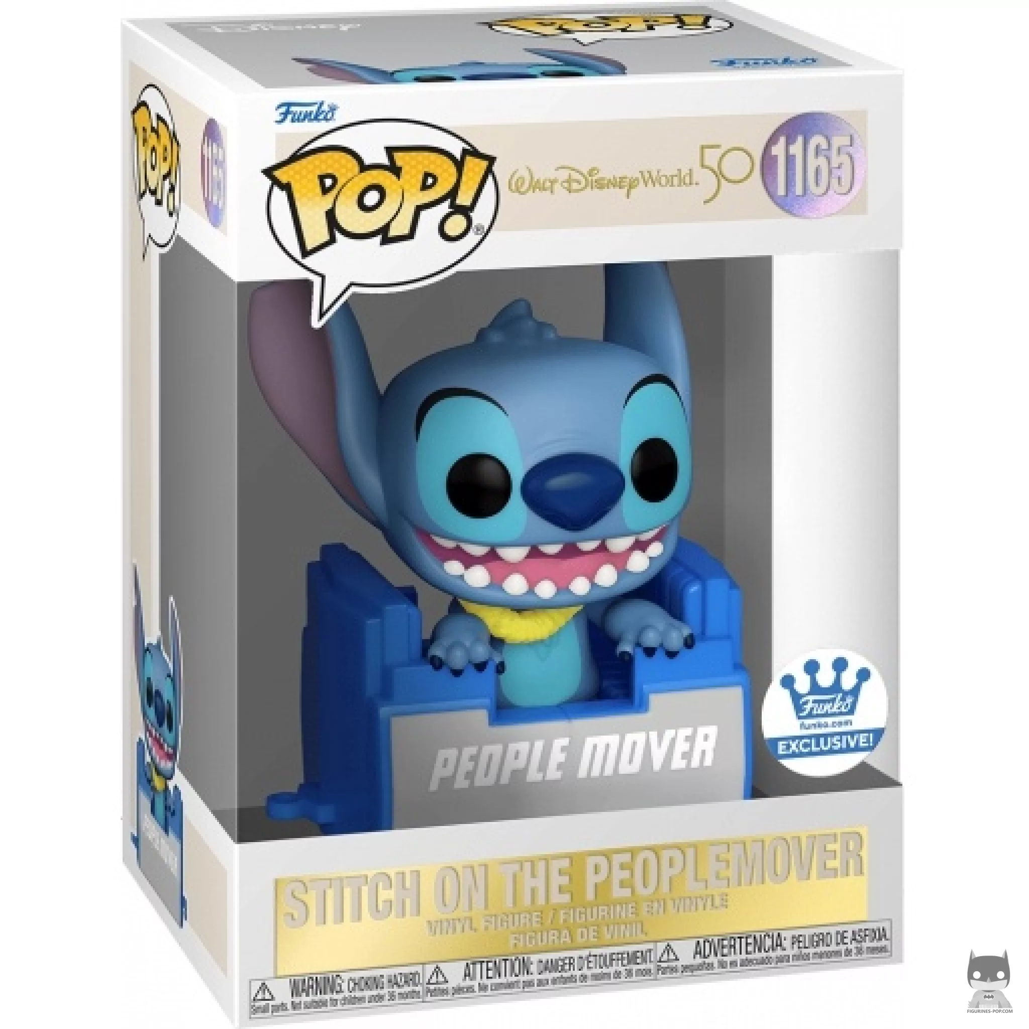 Figura Funko Pop! Stitch en el Peoplemover en su caja