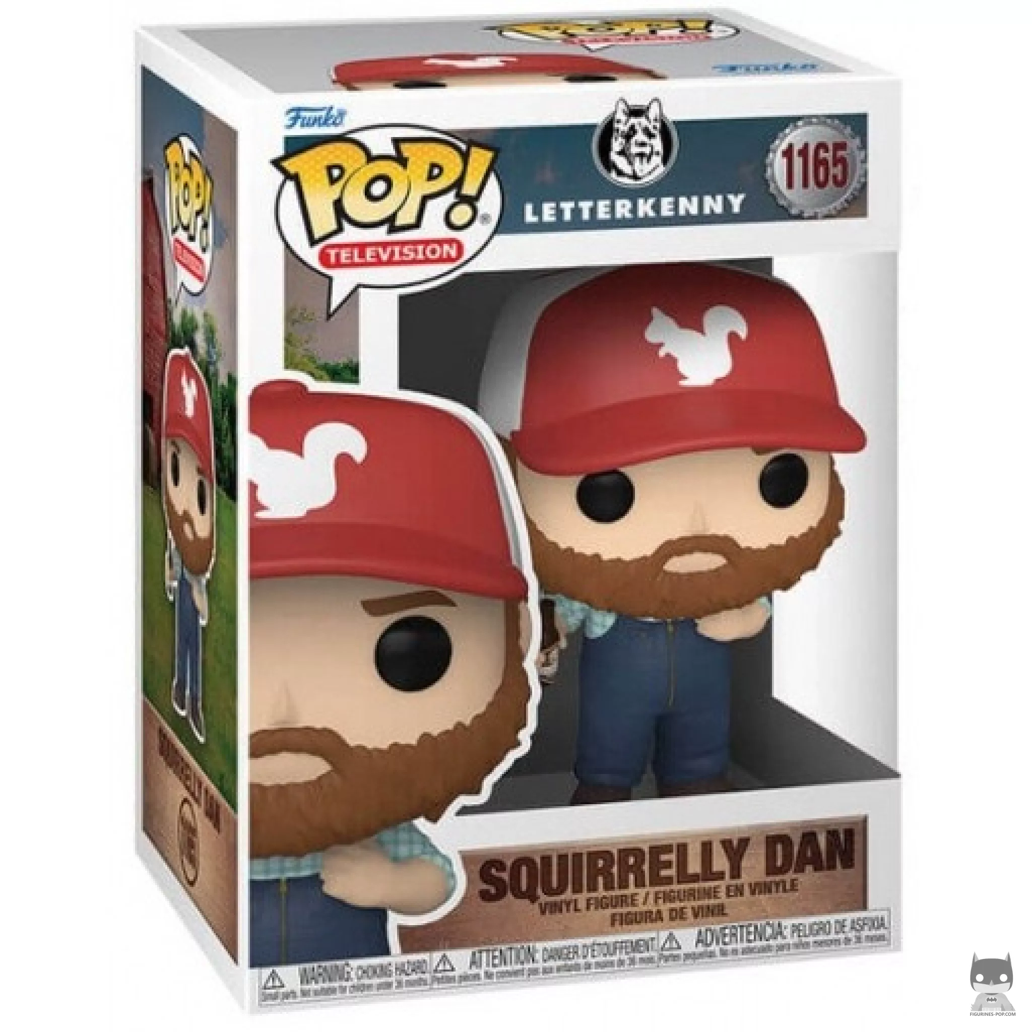 Figura Funko Pop! Squirrelly Dan en su caja
