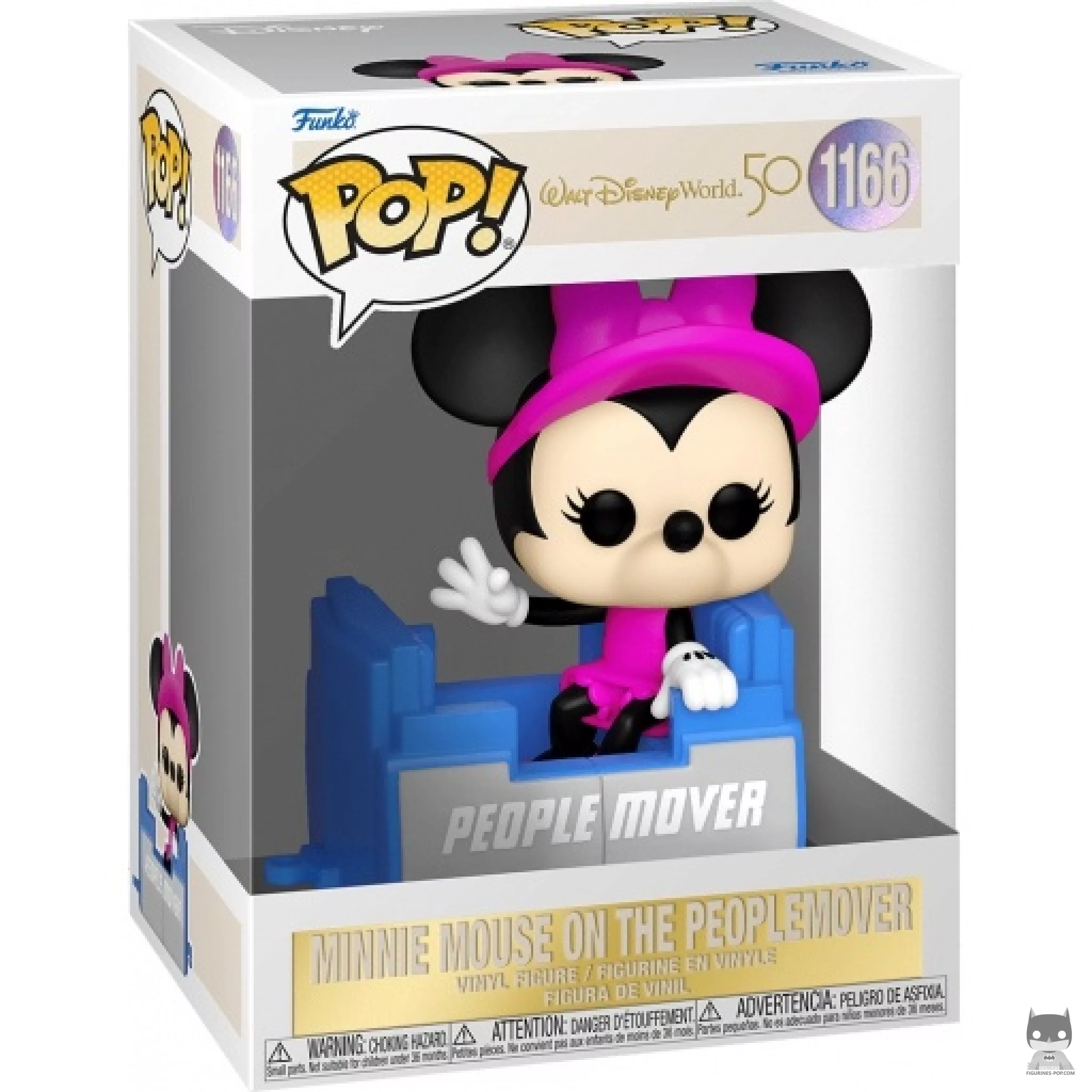 Figura Funko Pop! Minnie Mouse en el Peoplemover en su caja
