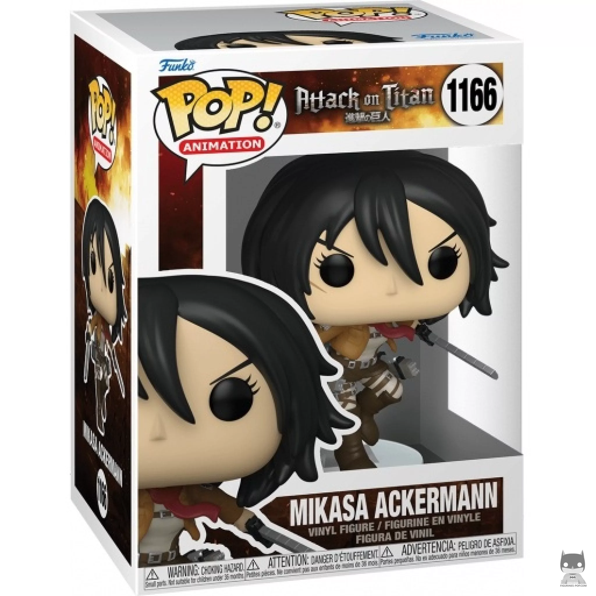 Figura Funko Pop! Mikasa Ackerman en su caja