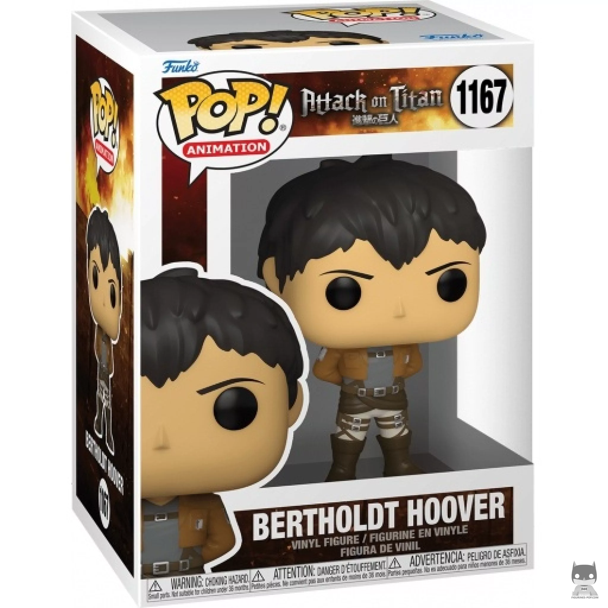 Figura Funko Pop! Bertholdt Hoover en su caja