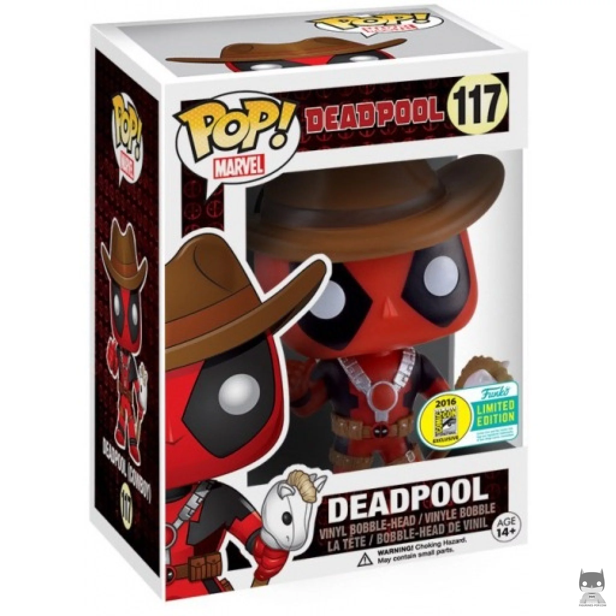 Figura Funko Pop! Deadpool vaquero en su caja