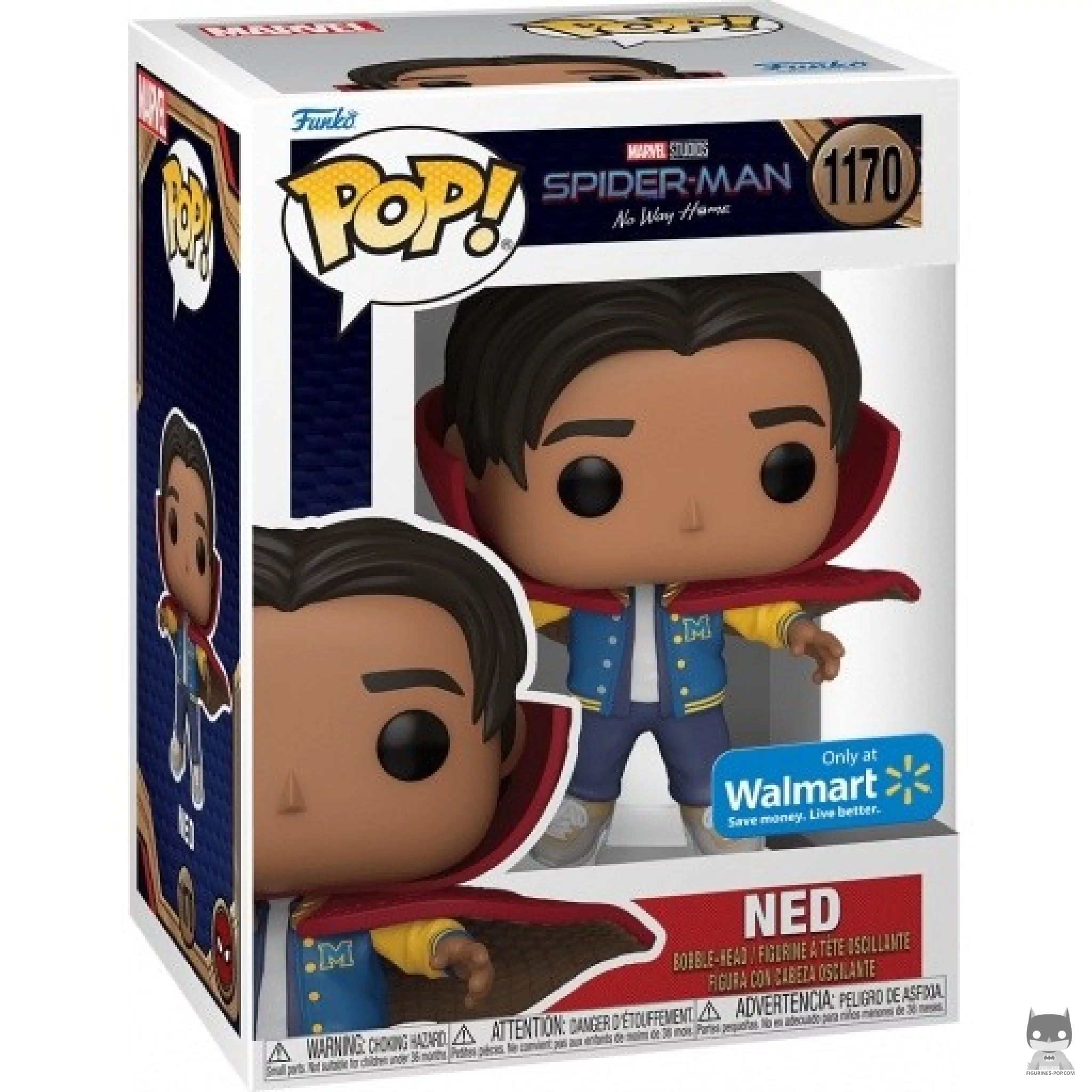 Figura Funko Pop! Ned con la capa de Doctor Strange en su caja
