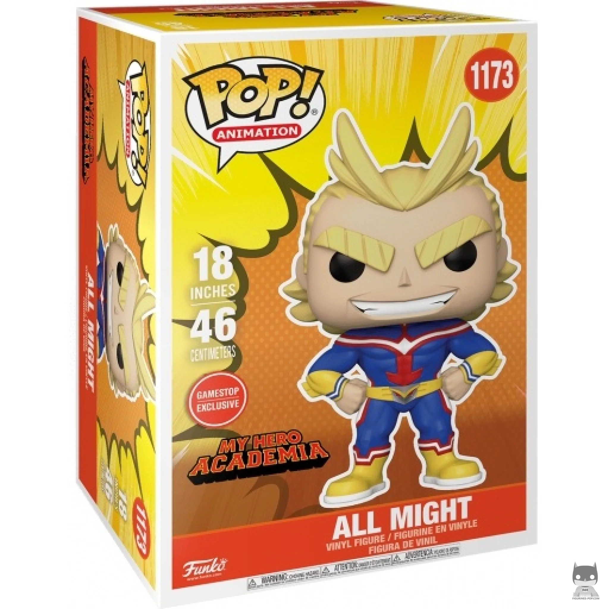 Figura Funko Pop! All Might (Supersized 18'') en su caja