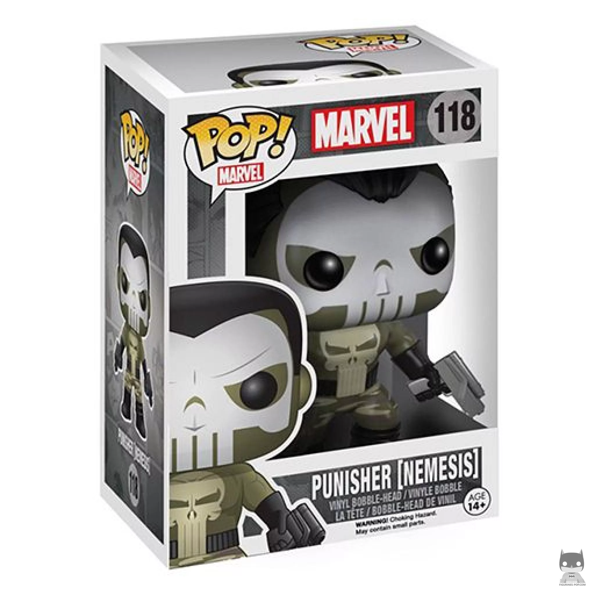 Figura Funko Pop! Punisher (Némesis) en su caja