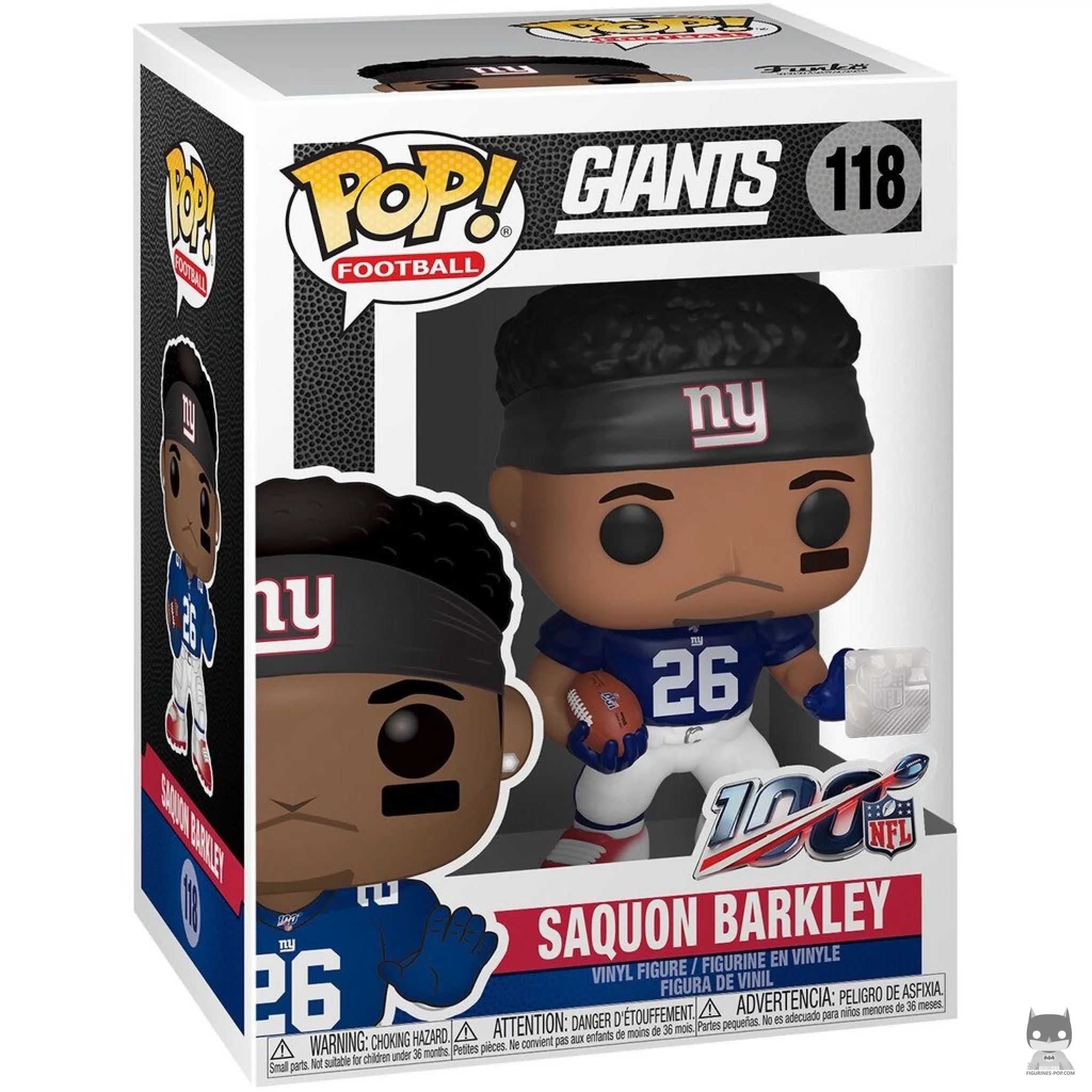 Figura Funko Pop! Saquon Barkley en su caja