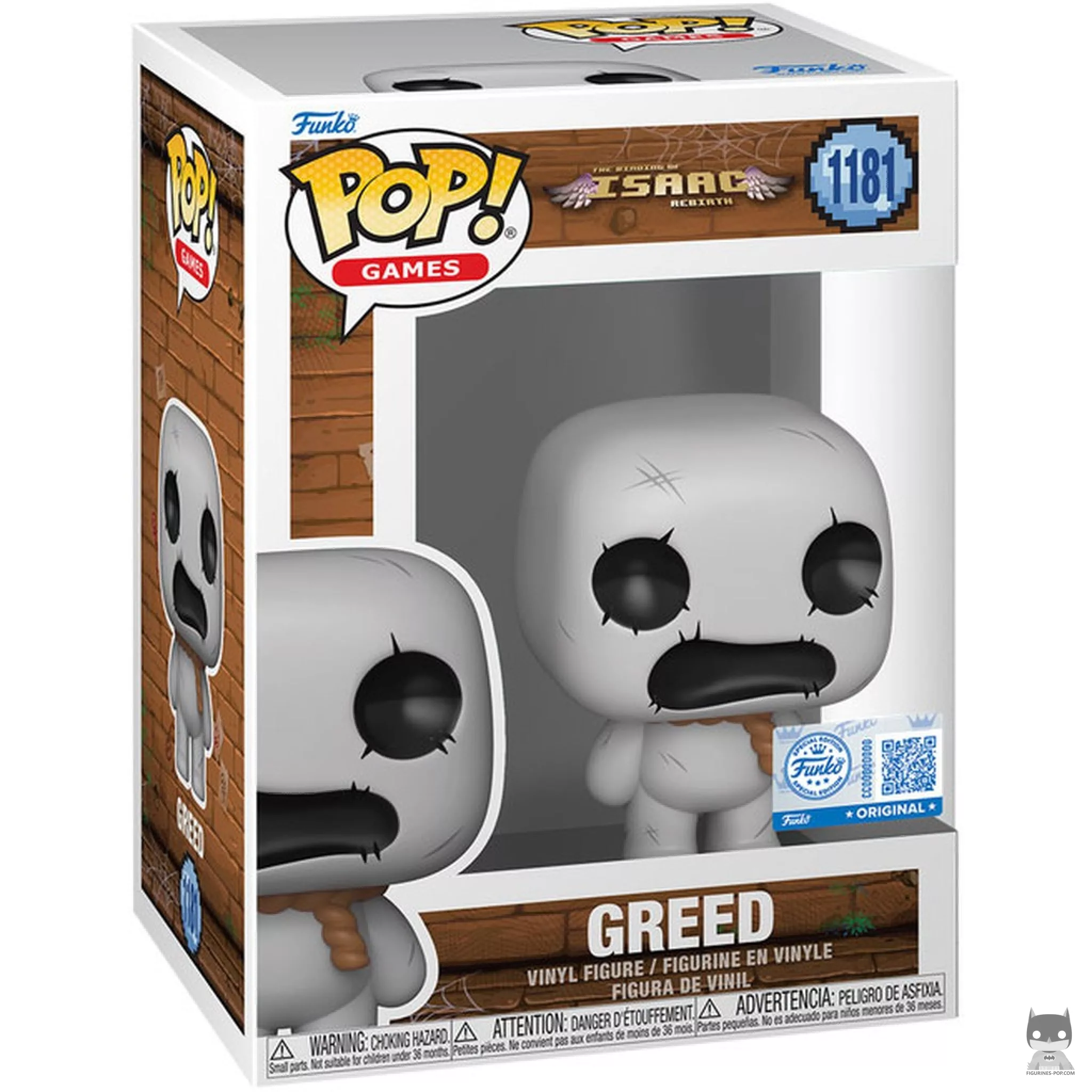 Figura Funko Pop! Greed con soga en su caja