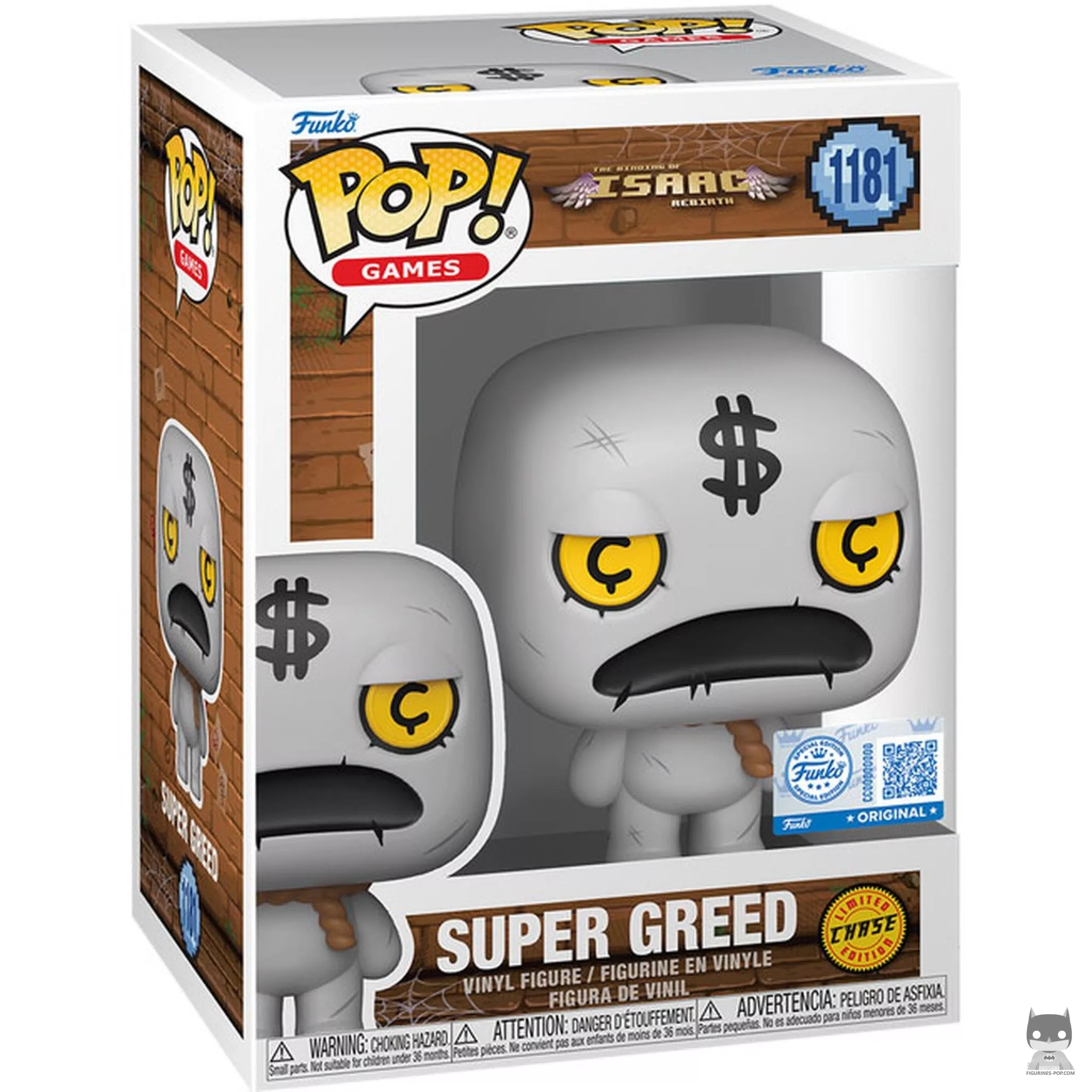 Figura Funko Pop! Super Greed (Chase) en su caja