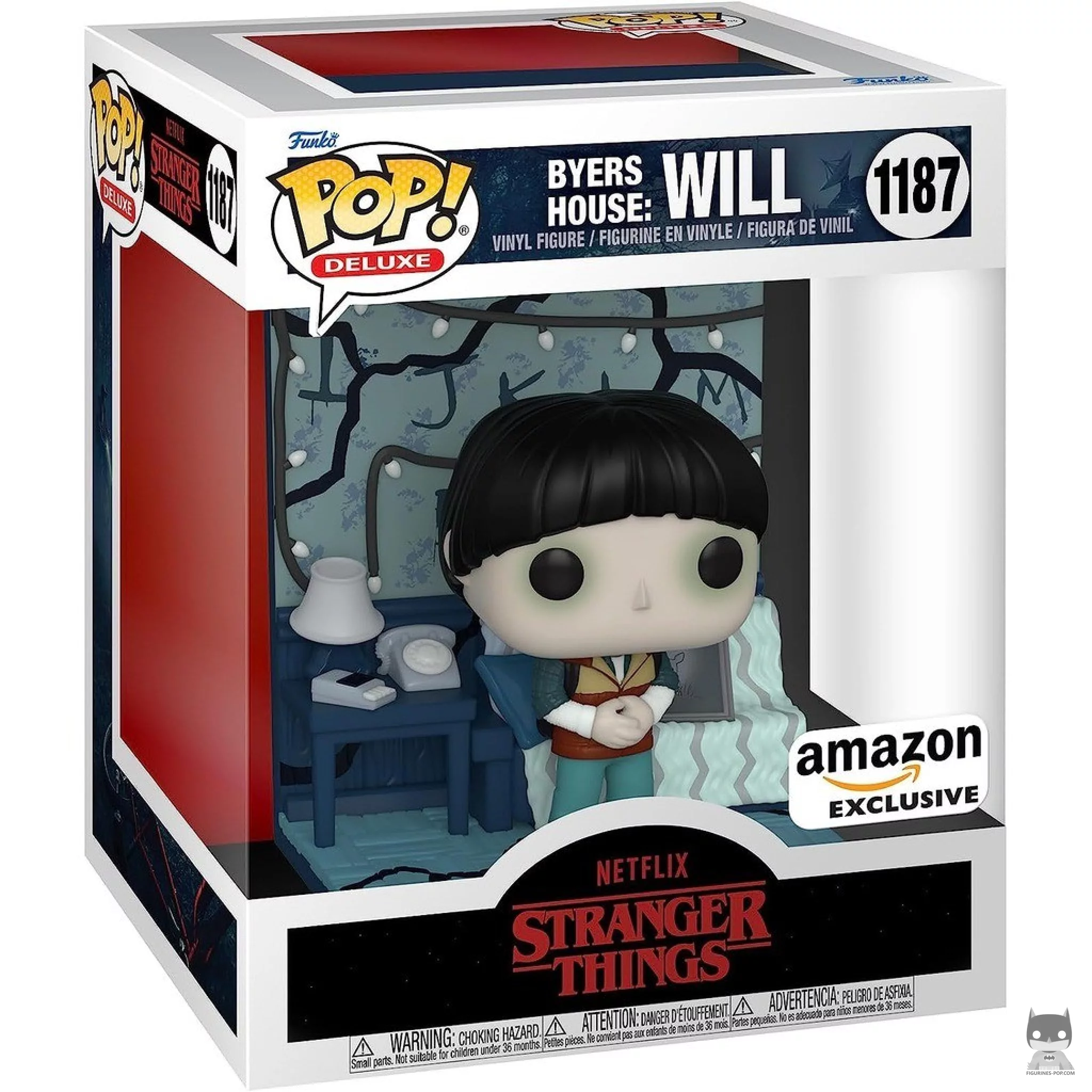 Figura Funko Pop! Casa de los Byers con Will (Build a Scene) en su caja
