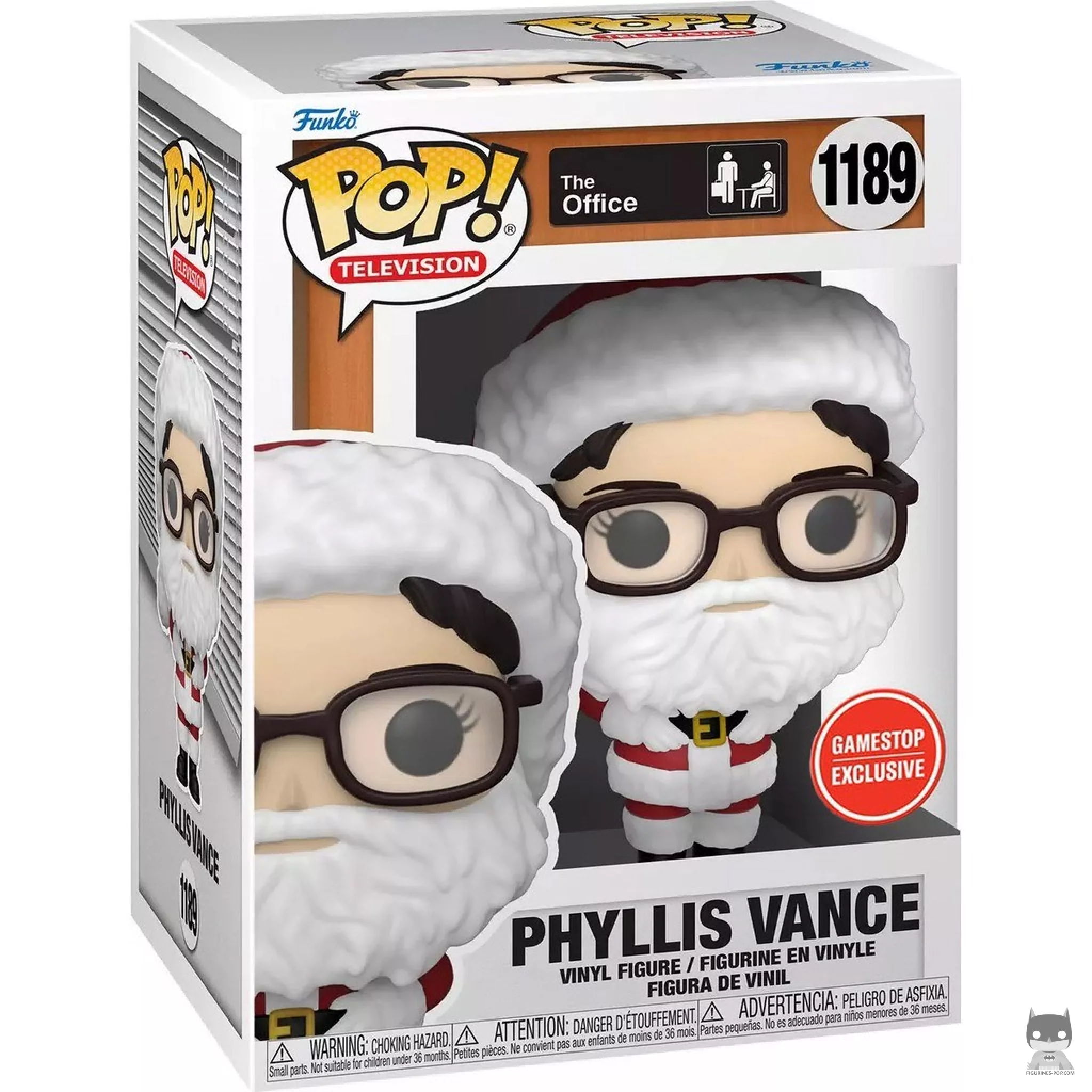 Figura Funko Pop! Phyllis Vance como Papá Noel en su caja