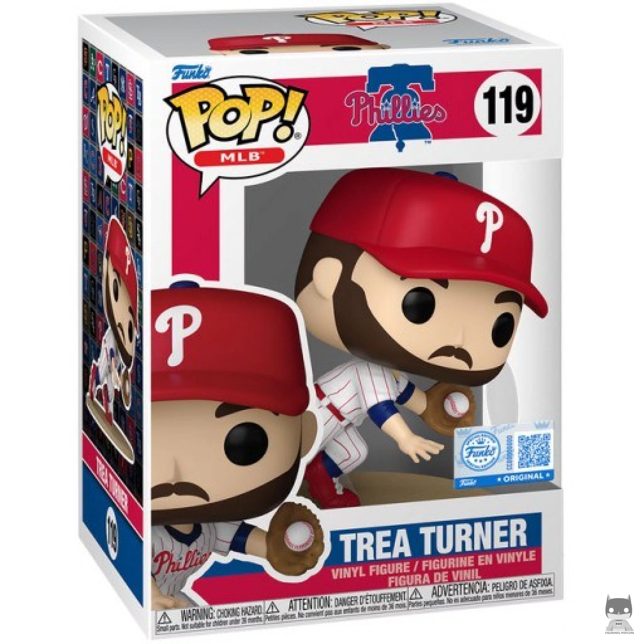 Figura Funko Pop! Trea Turner en su caja