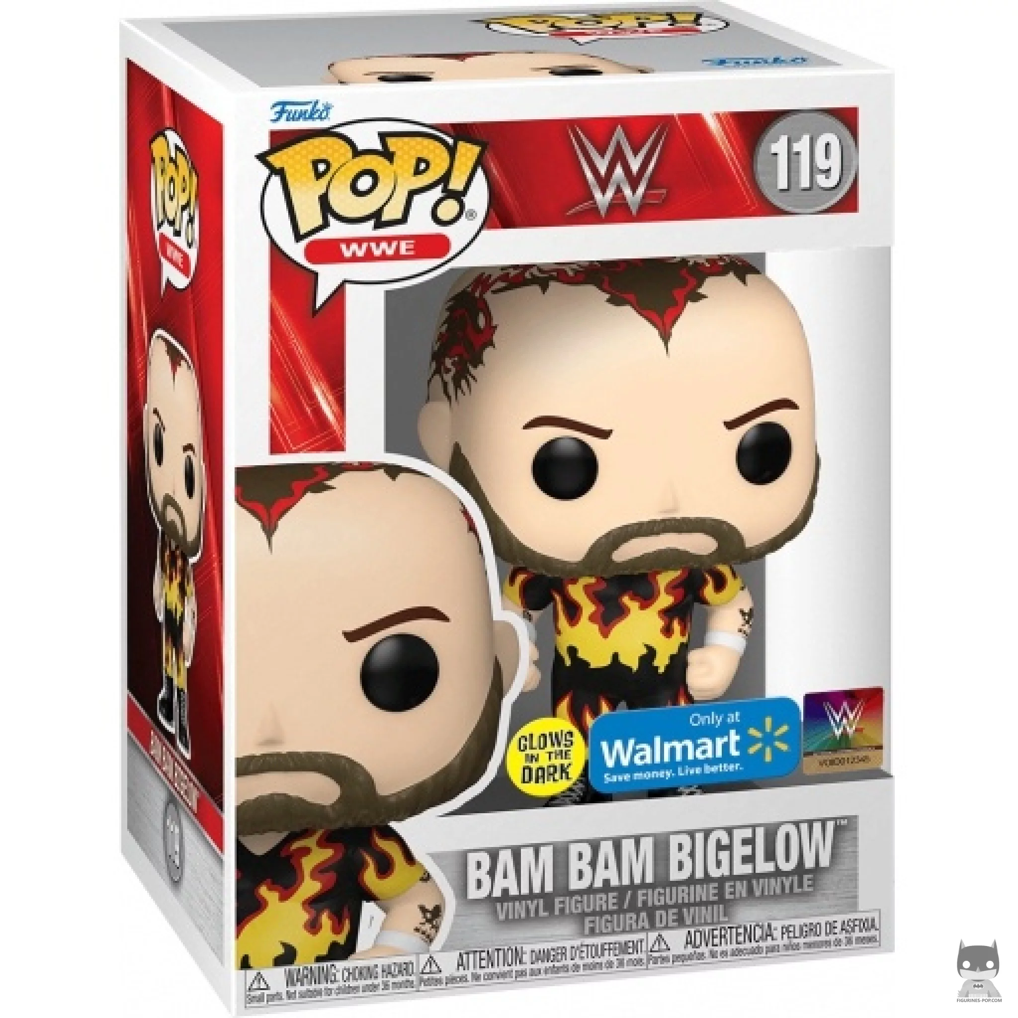 Figura Funko Pop! Bam Bam Bigelow (Brilla en la oscuridad) en su caja