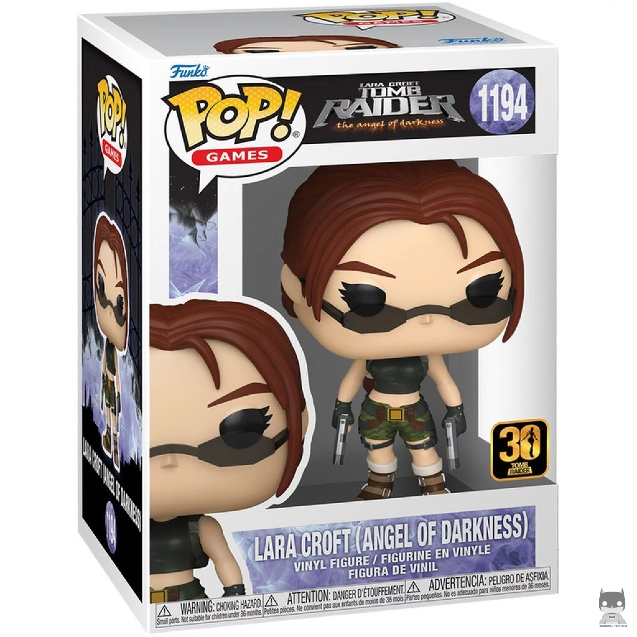 Figura Funko Pop! Lara Croft (El ángel de la oscuridad) en su caja