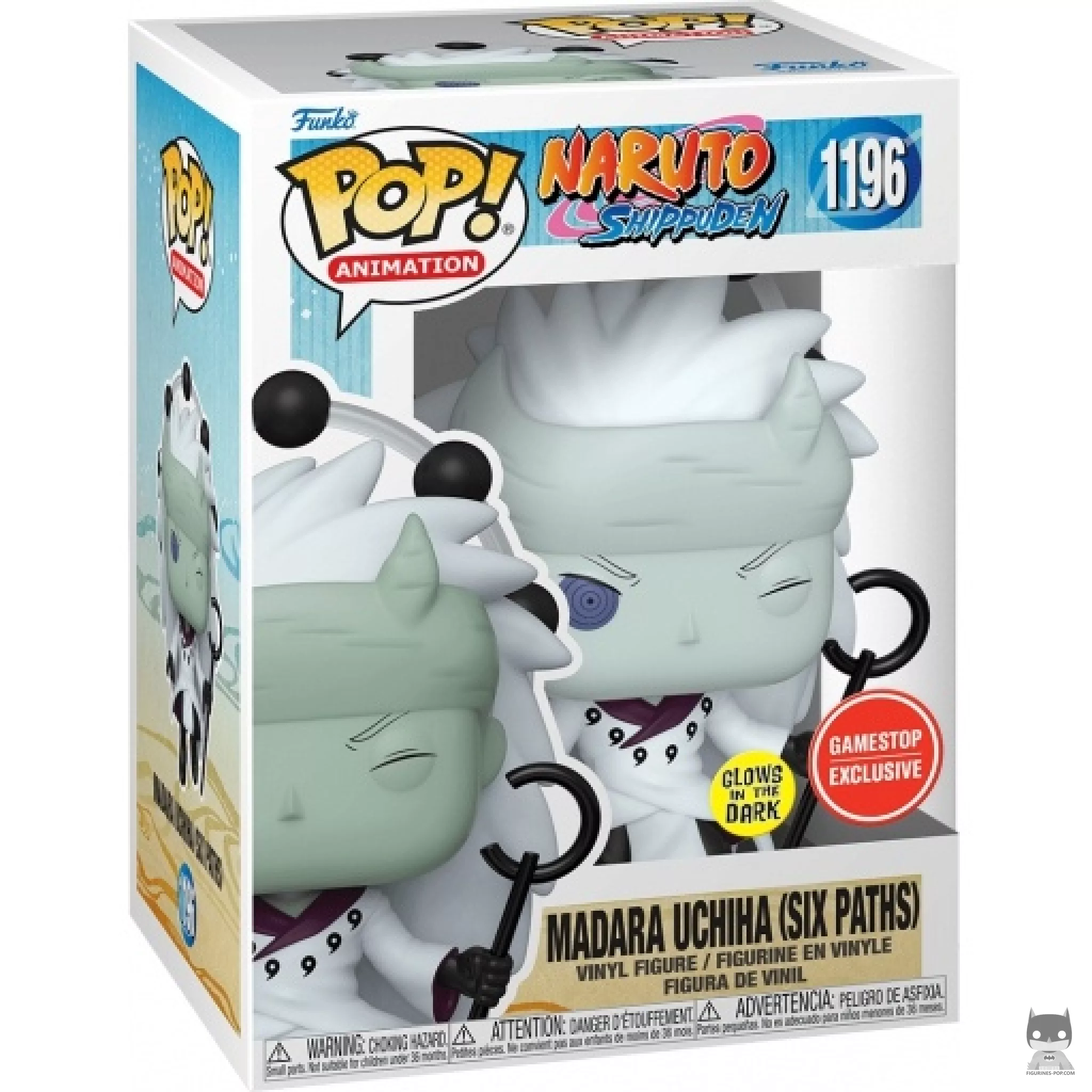 Figura Funko Pop! Madara Uchiha (Seis Caminos) (Brilla en la oscuridad) en su caja