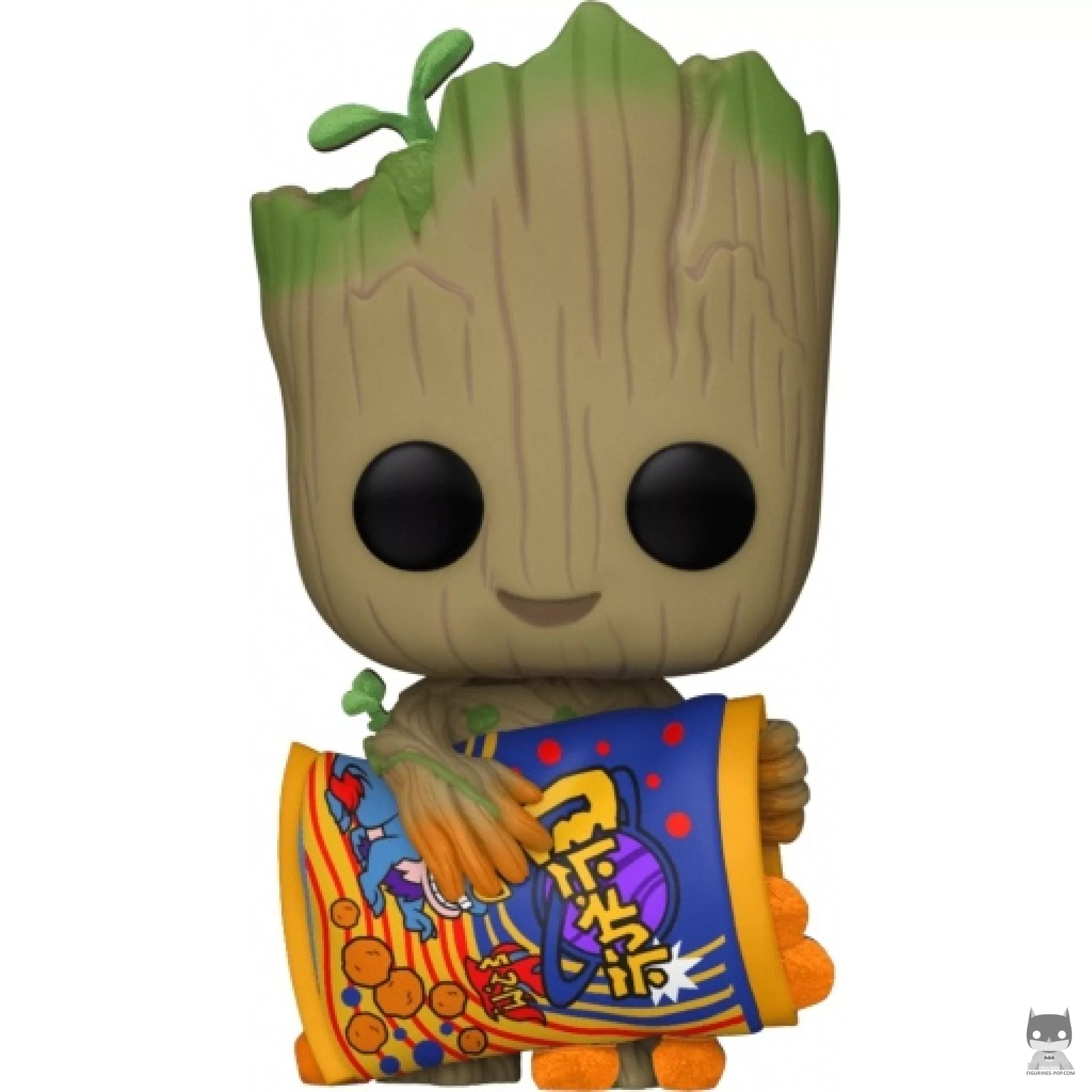 Figura Funko Pop! Groot con gusanitos de queso (Flocado) (Yo soy Groot)