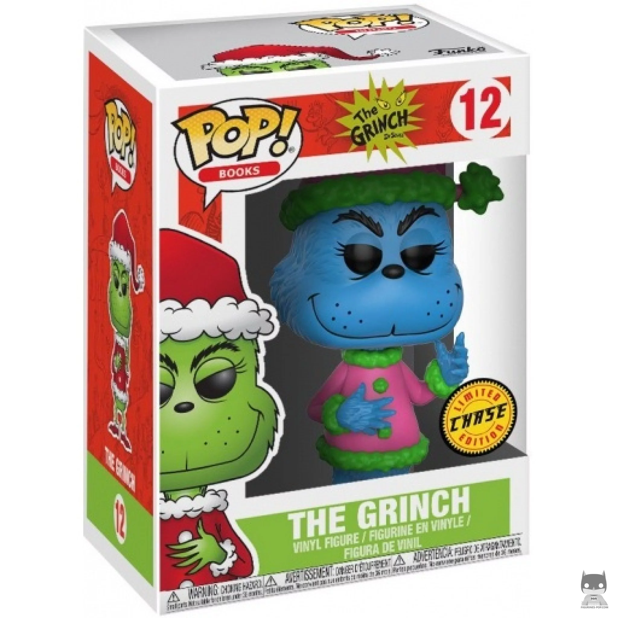 Figura Funko Pop! El Grinch como Papá Noel (Chase) en su caja