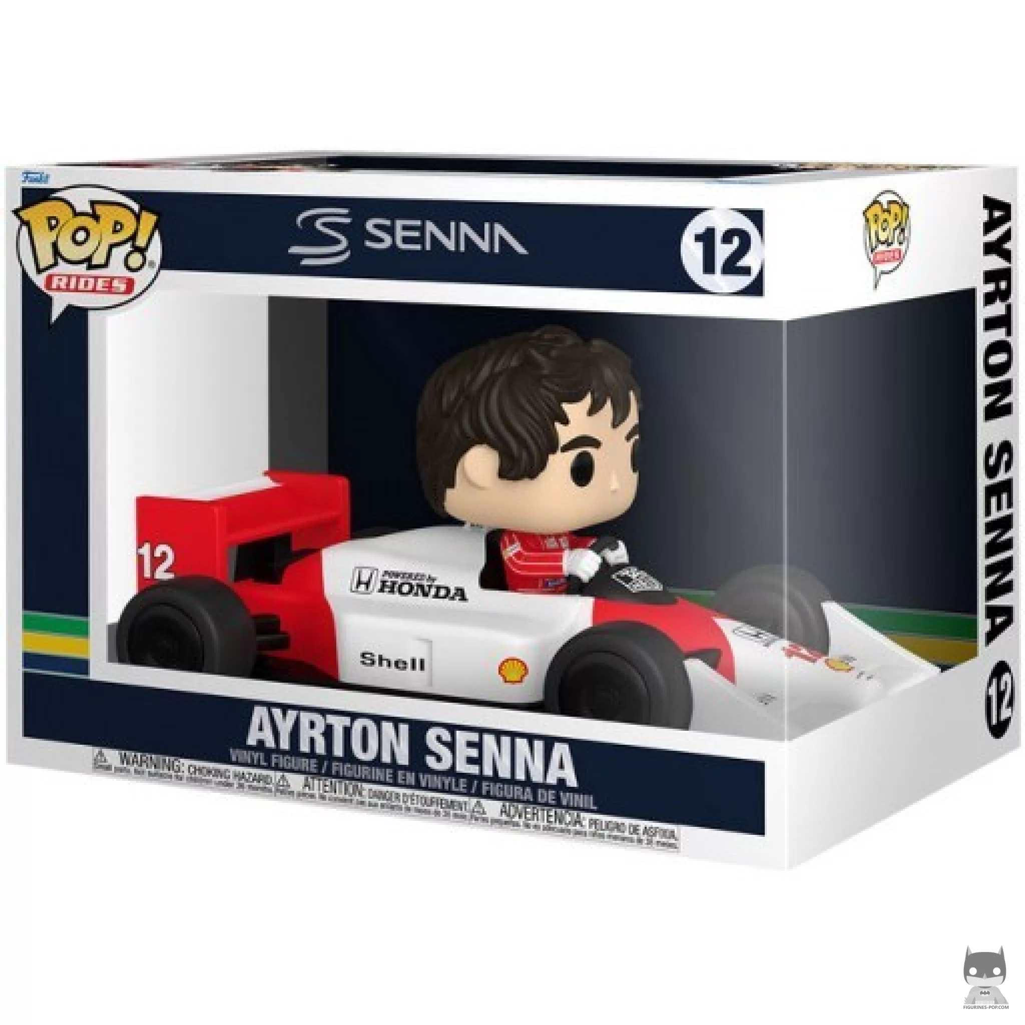 Figura Funko Pop! Ayrton Senna en su caja