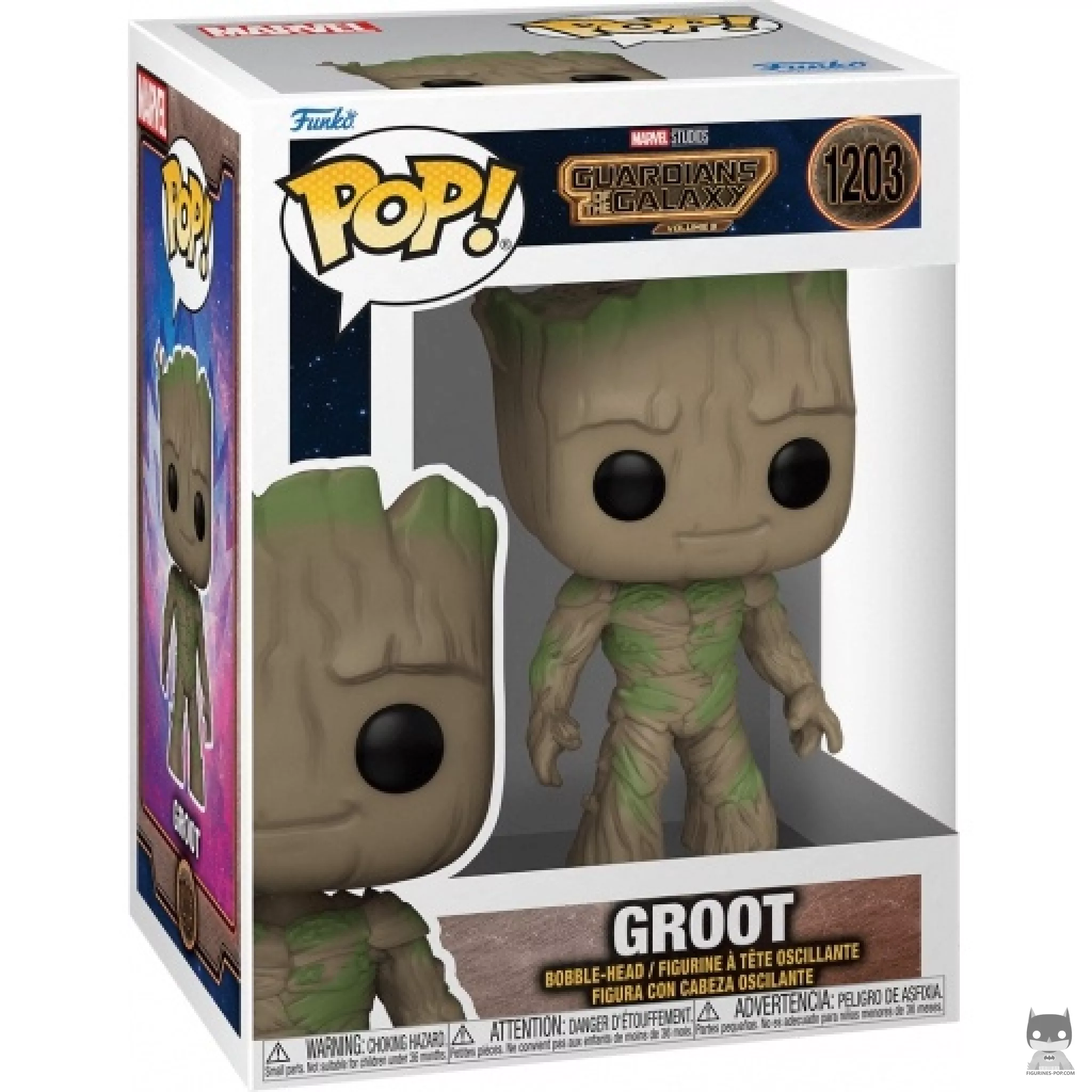 Figura Funko Pop! Groot en su caja