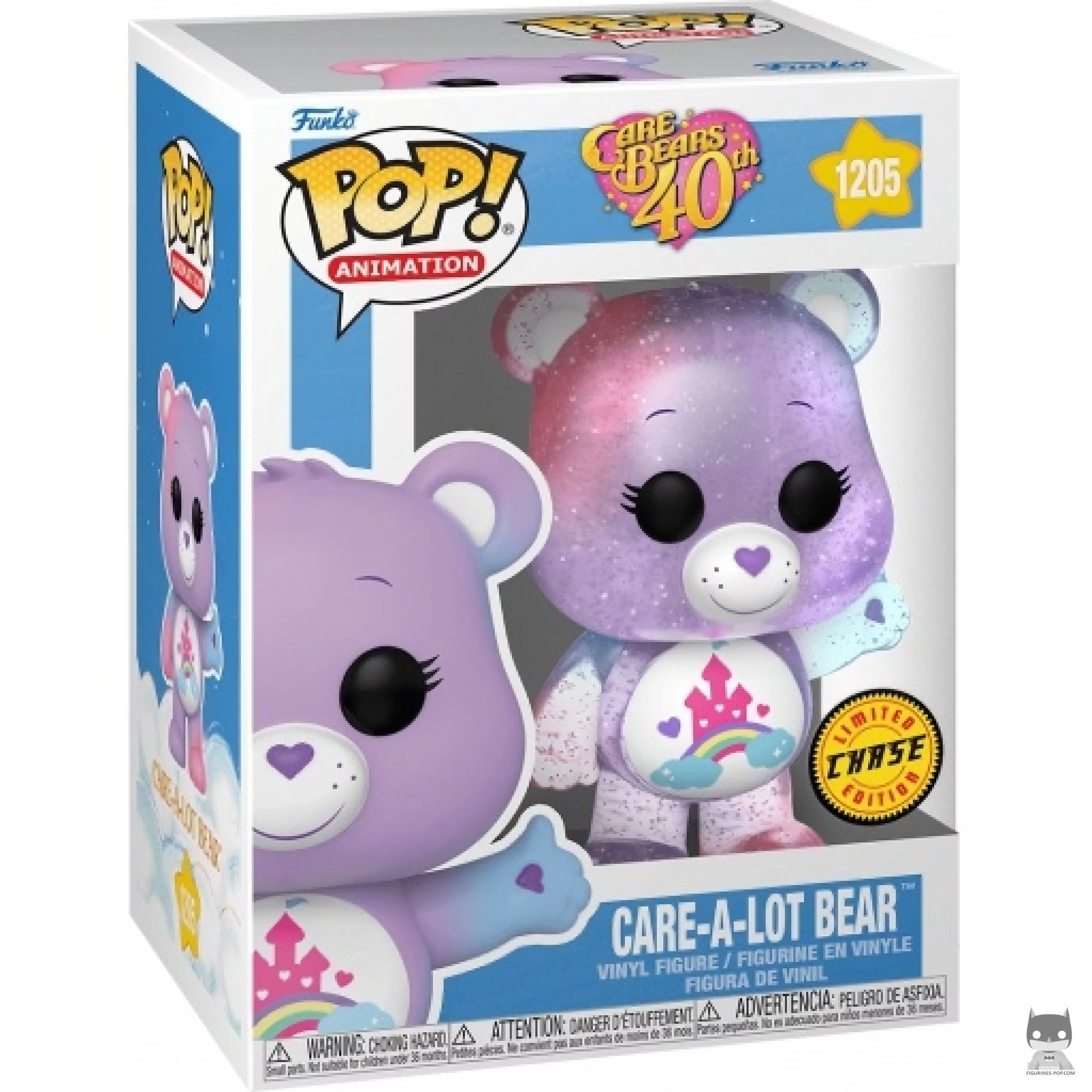 Figura Funko Pop! Care-A-Lot Bear (Chase, Translúcido & Brilla en la oscuridad) en su caja