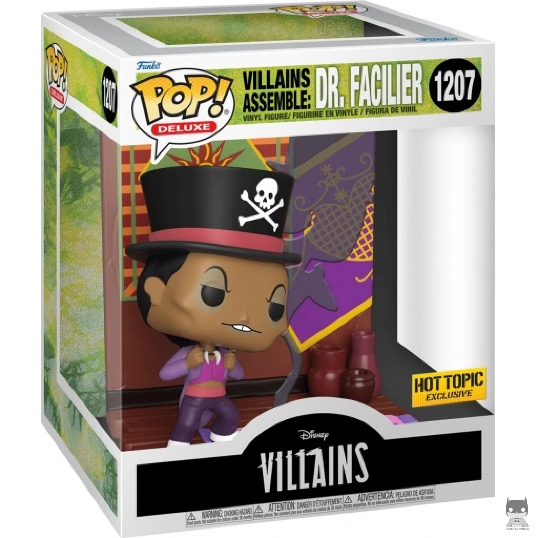 Figura Funko Pop! Villanos unidos: Dr. Facilier en su caja
