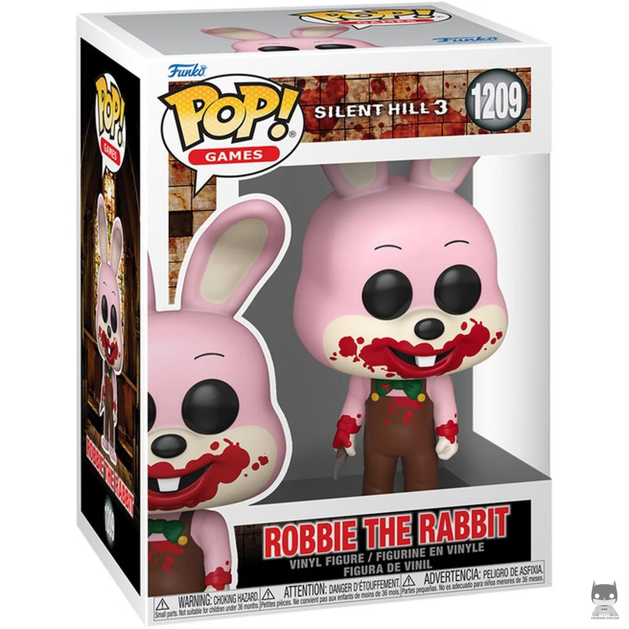 Figura Funko Pop! Robbie el Conejo (Ensangrentado) en su caja