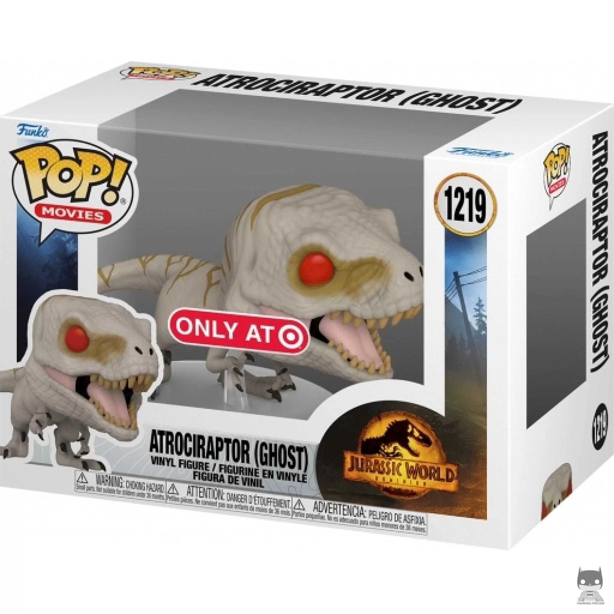 Figura Funko Pop! Atrociraptor (Fantasma) en su caja