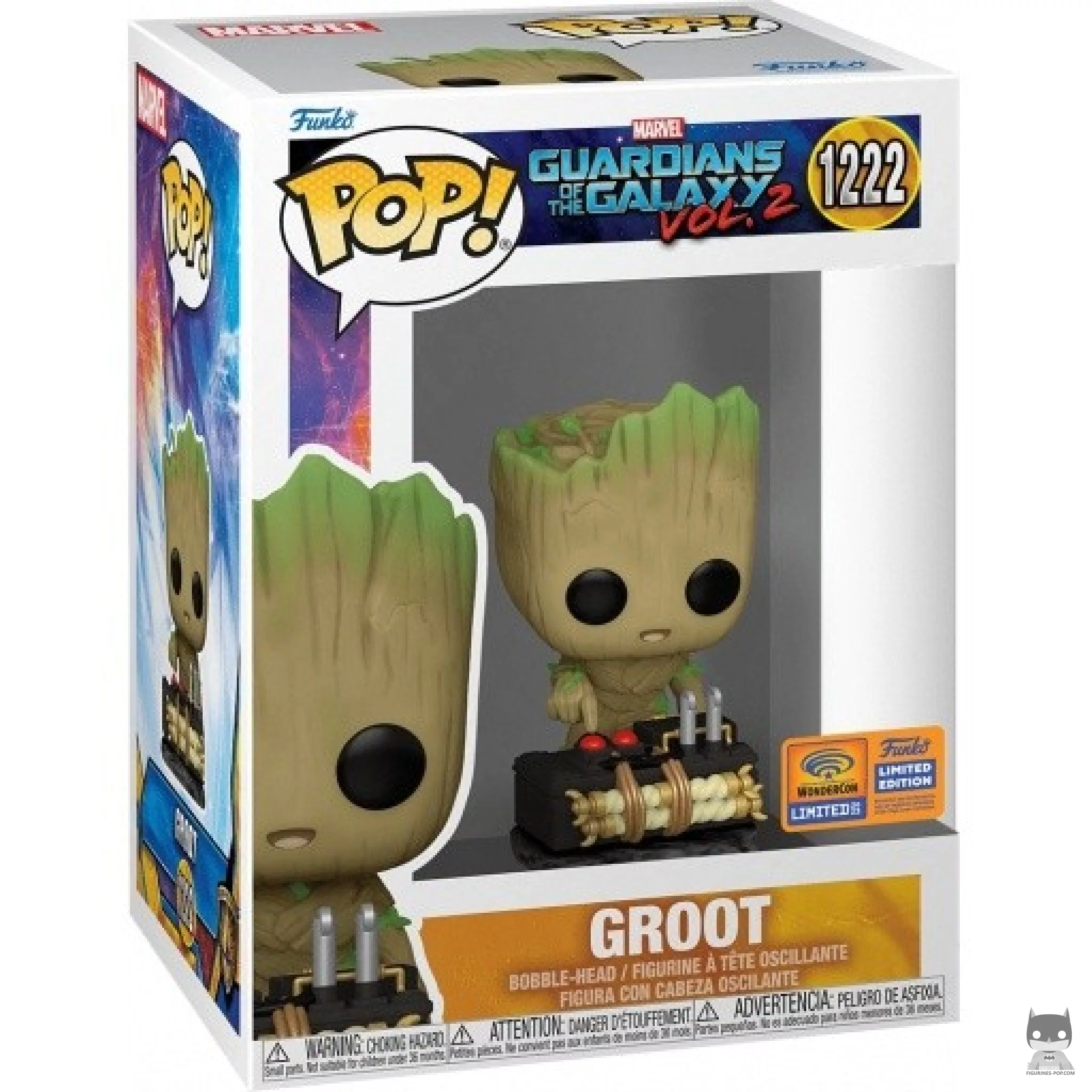 Figura Funko Pop! Groot en su caja