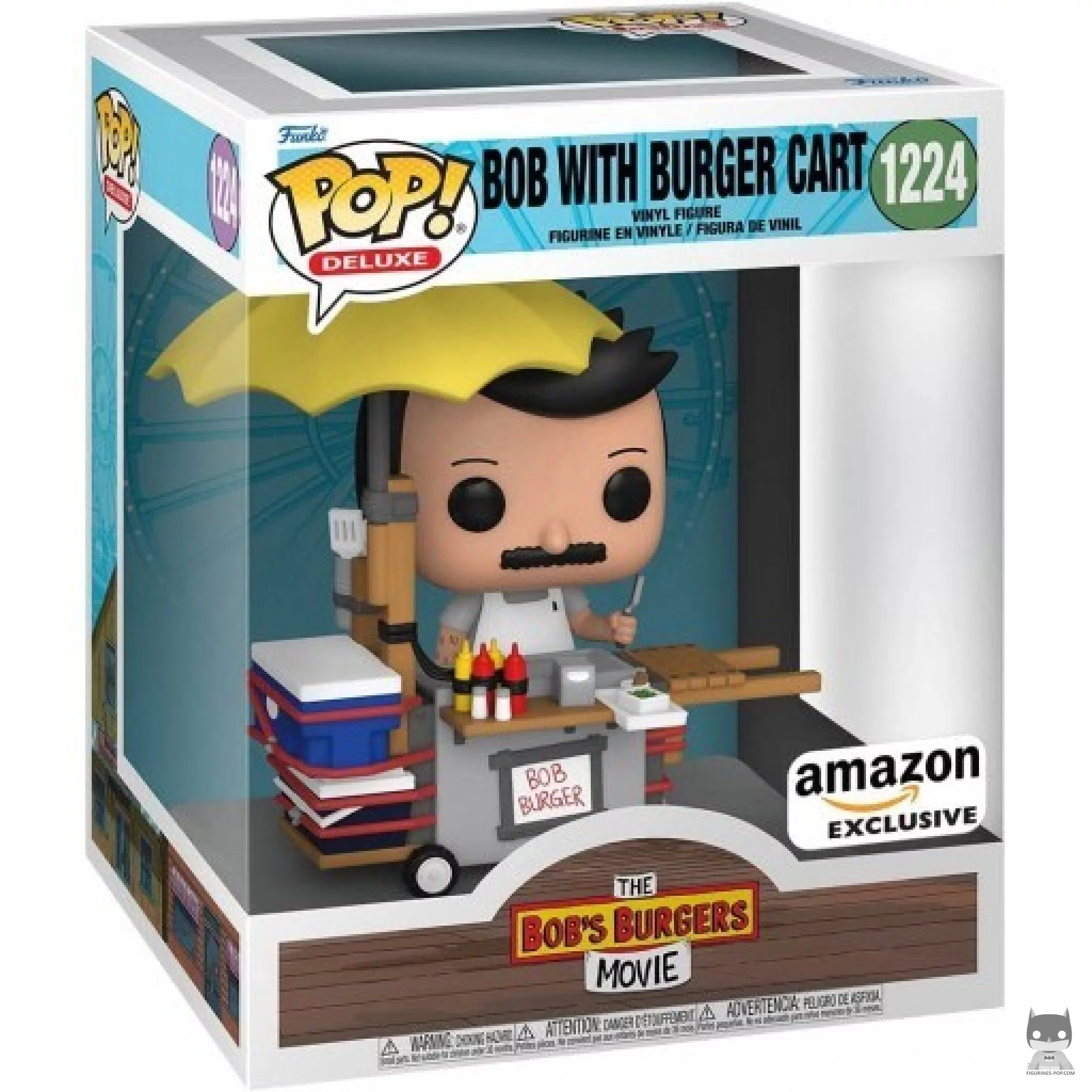 Figura Funko Pop! Bob con carrito de hamburguesas en su caja