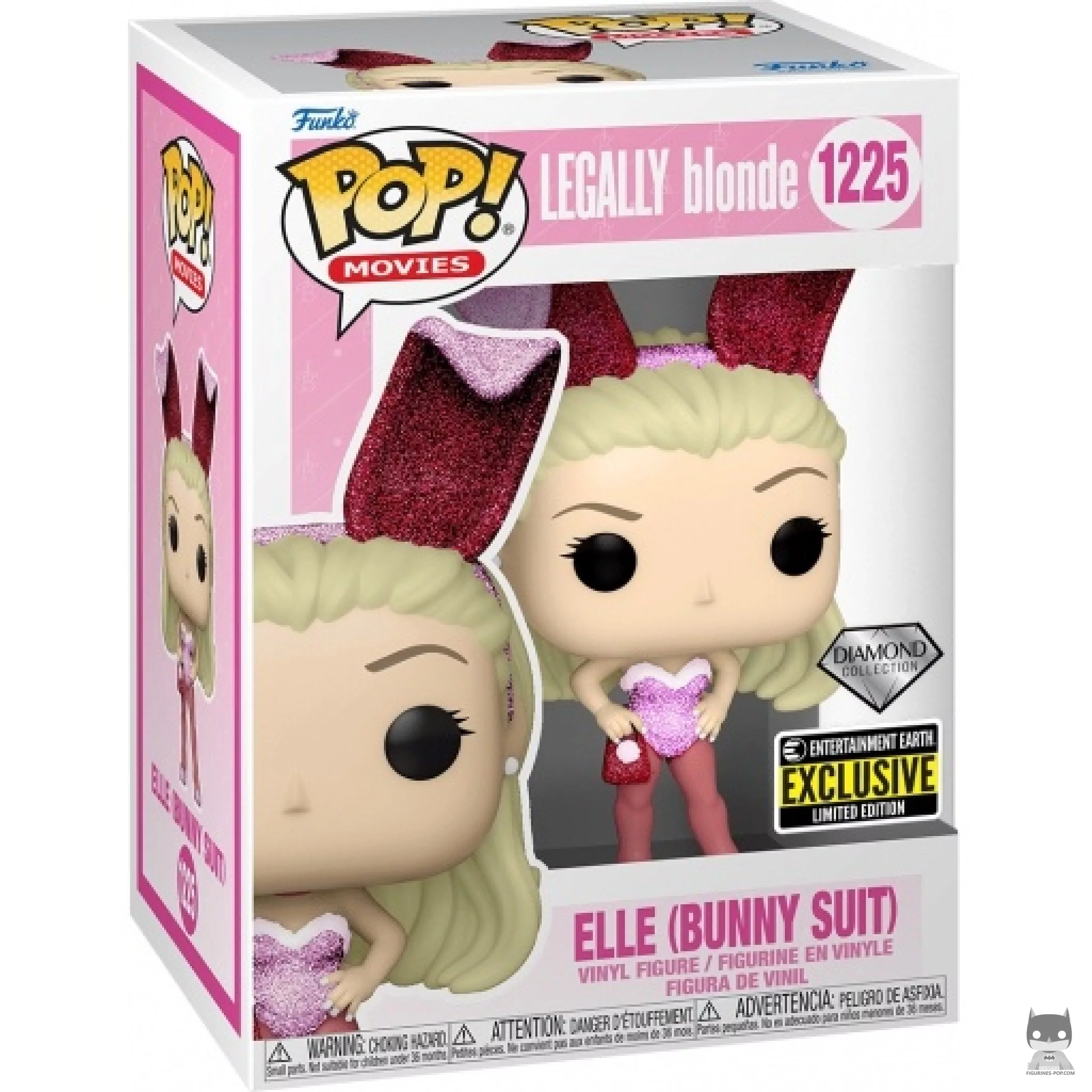 Figura Funko Pop! Elle con disfraz de conejita (Purpurina diamante) en su caja
