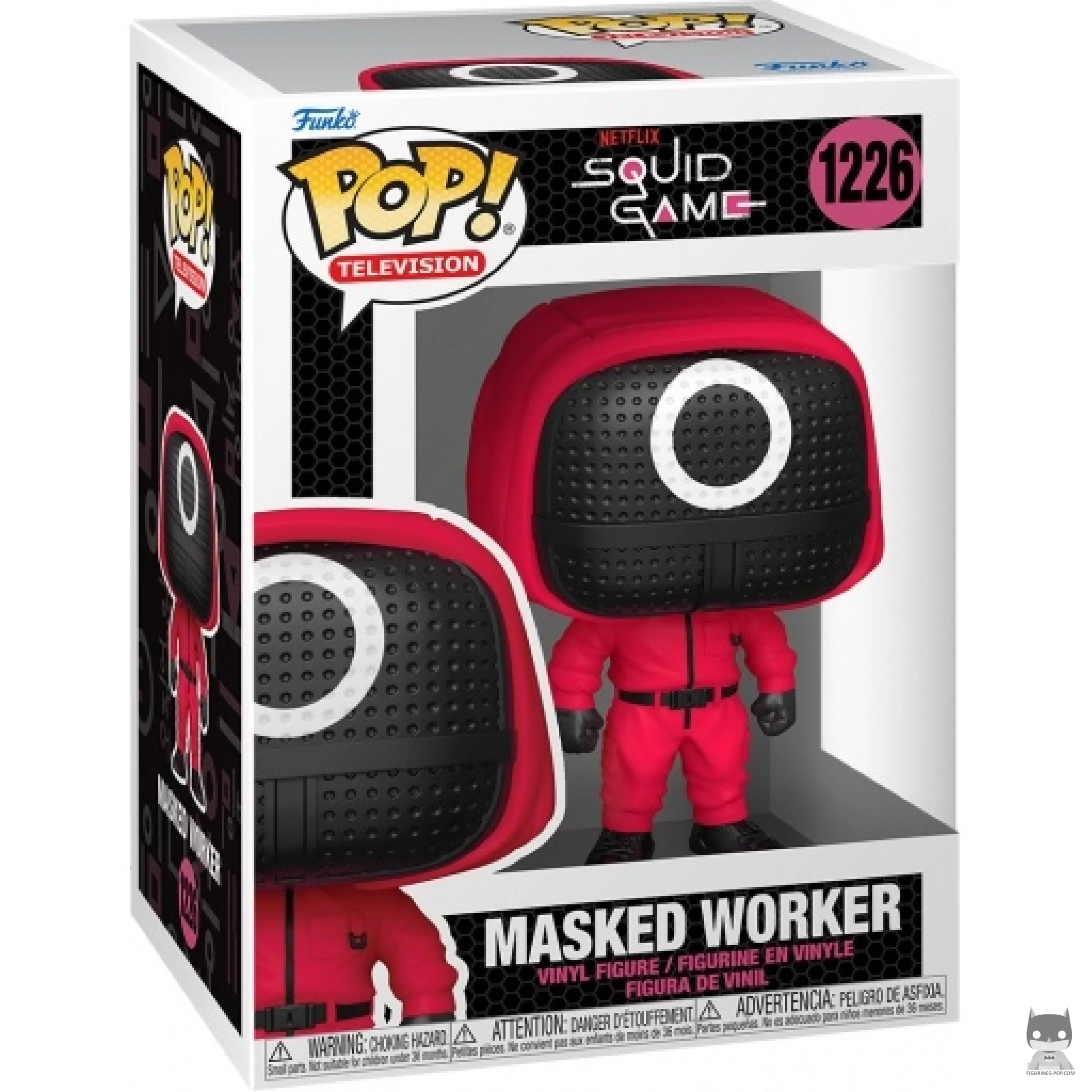 Figura Funko Pop! Soldado rojo con máscara de círculo en su caja