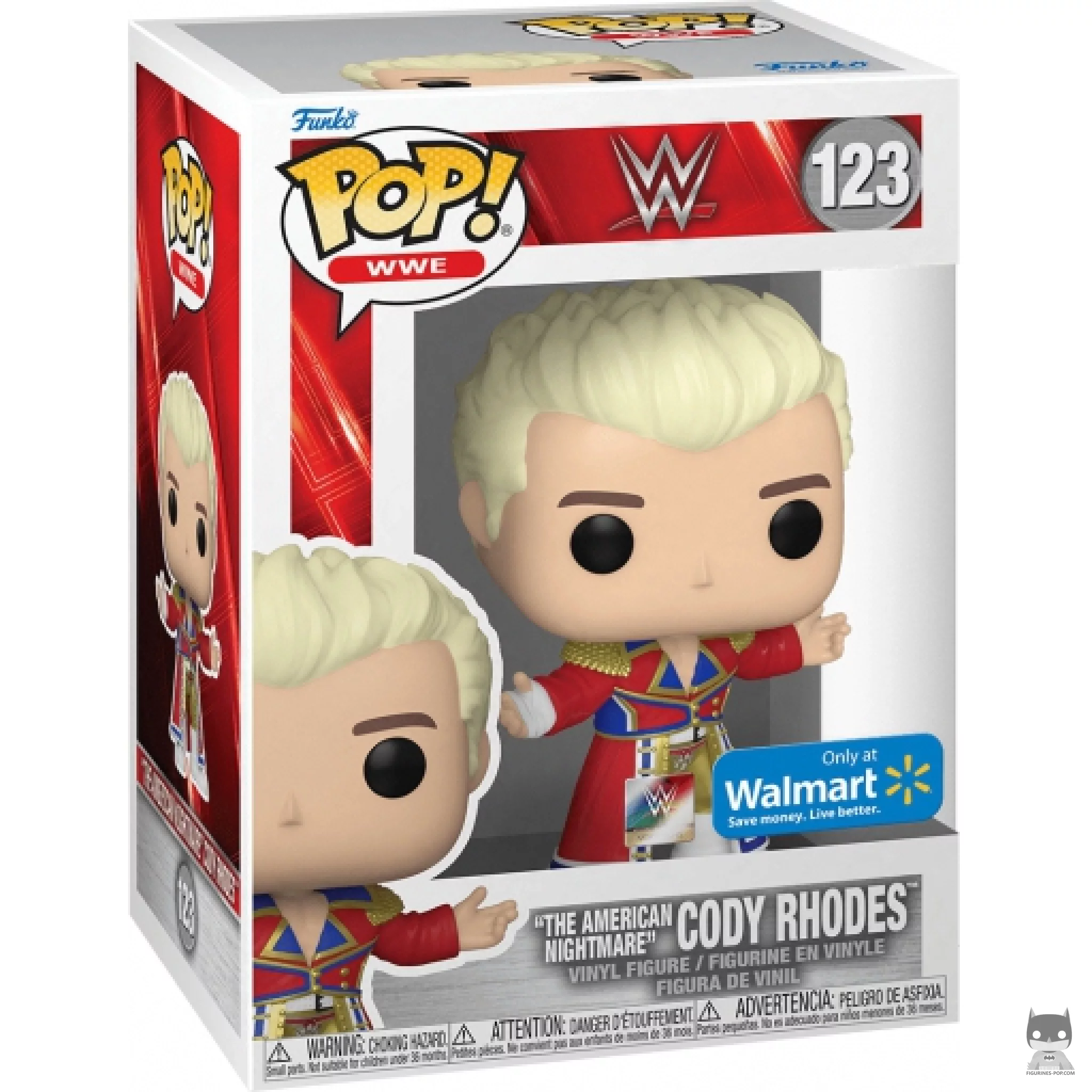 Figura Funko Pop! The American Nightmare Cody Rhodes en su caja