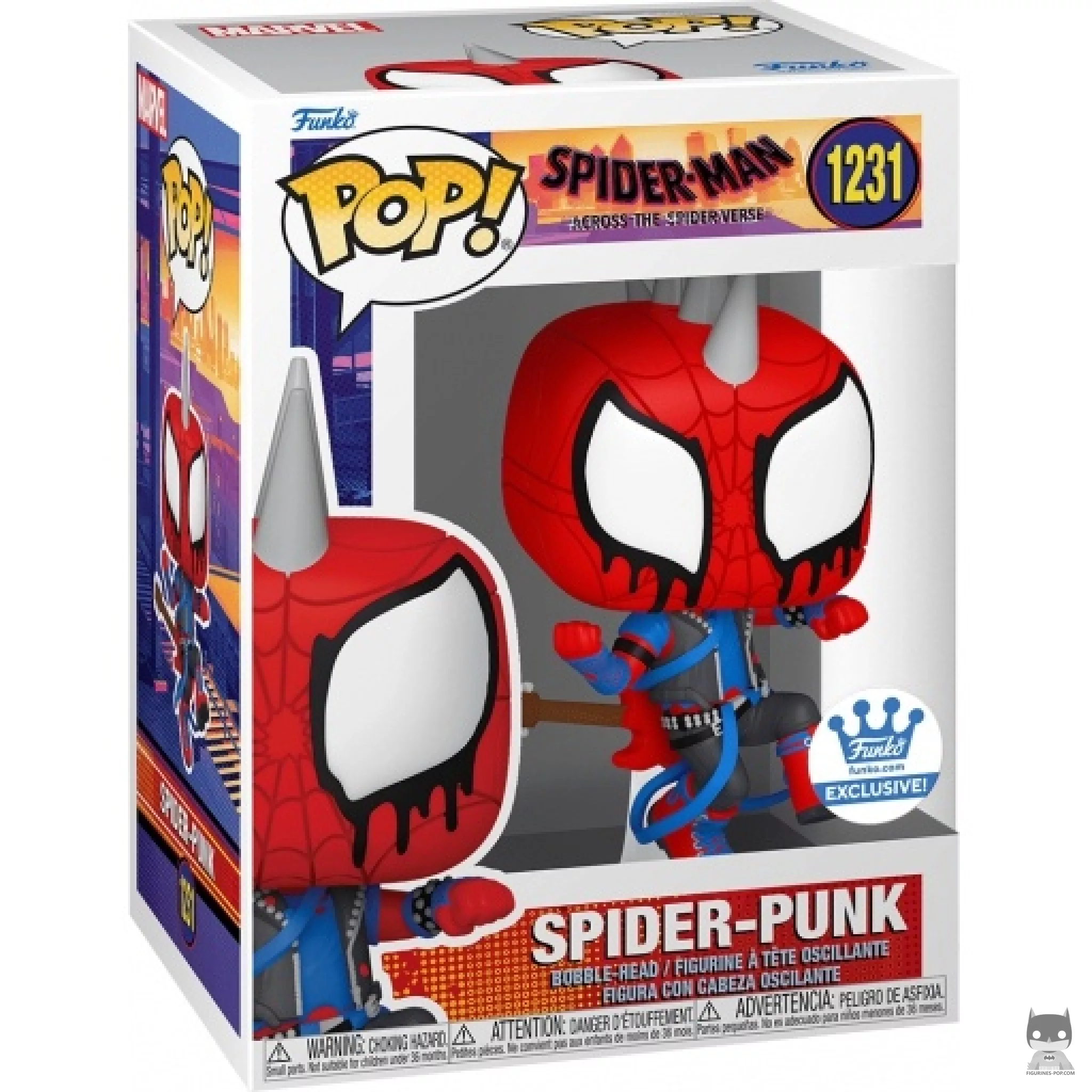 Figura Funko Pop! Spider-Punk en su caja