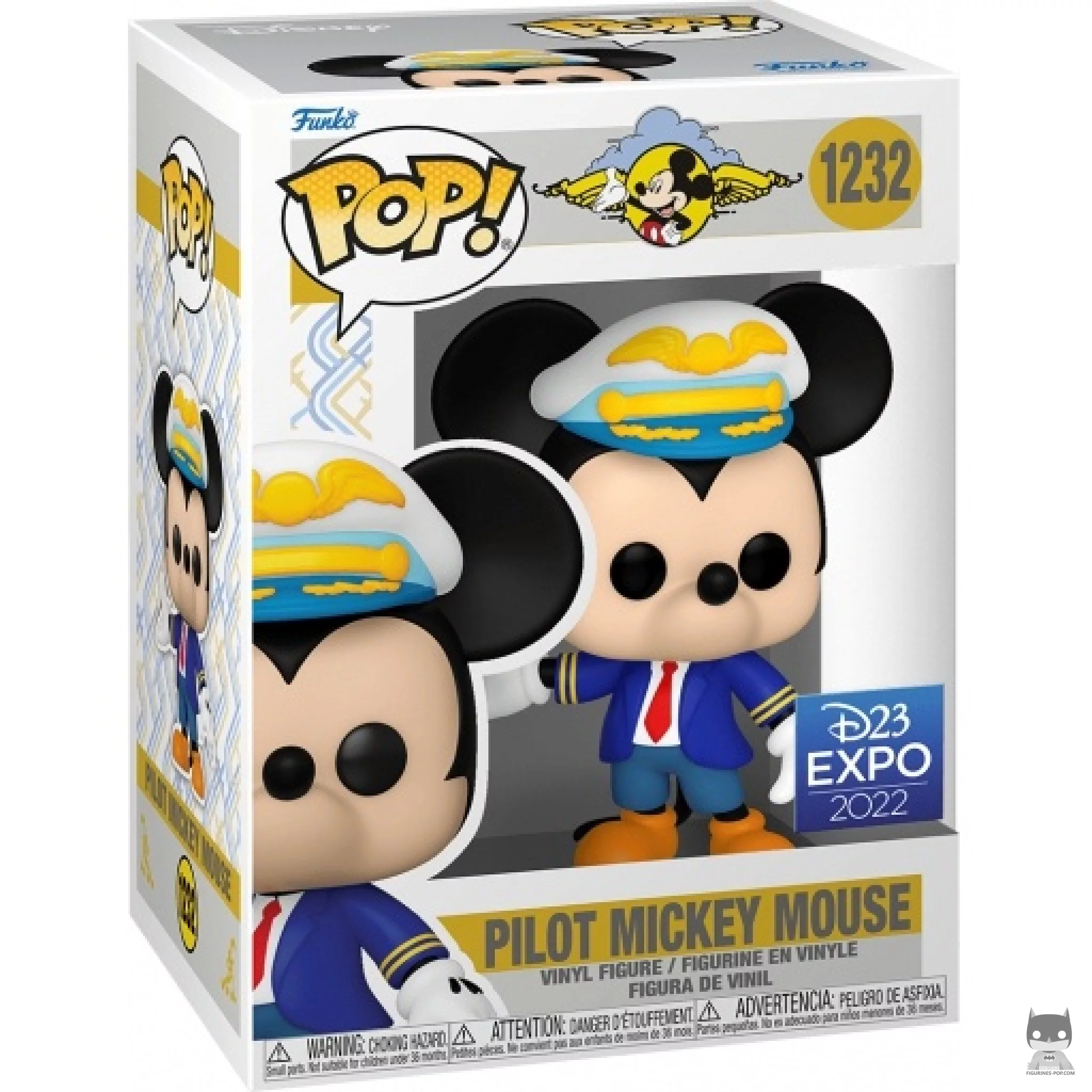Figura Funko Pop! Mickey Mouse piloto en su caja