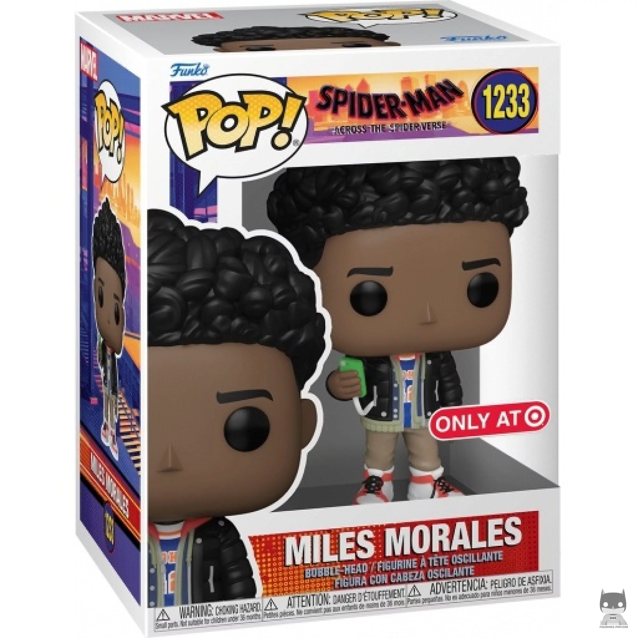 Figura Funko Pop! Miles Morales en su caja