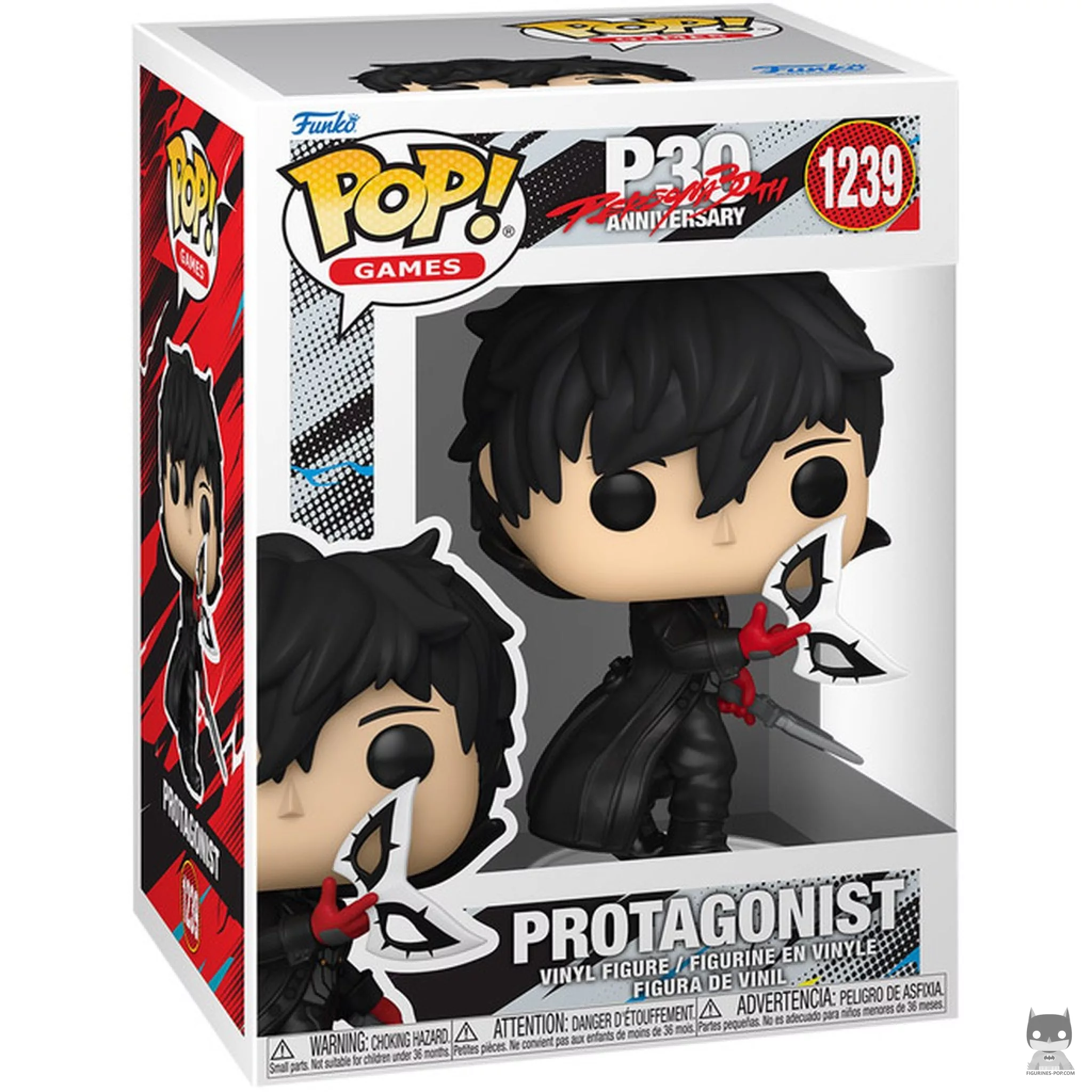 Figura Funko Pop! Protagonista (Persona 5) (30.º aniversario) en su caja