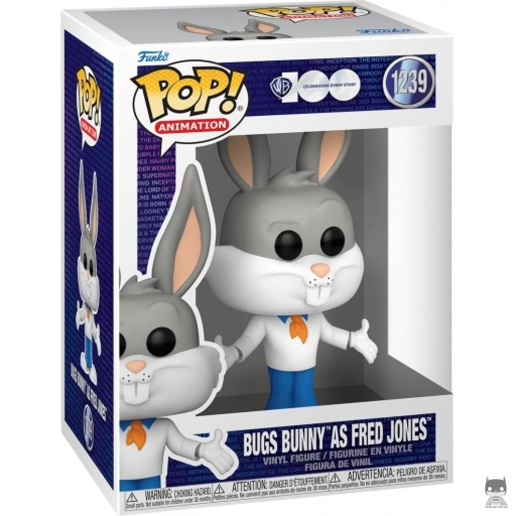 Figura Funko Pop! Bugs Bunny como Fred Jones en su caja