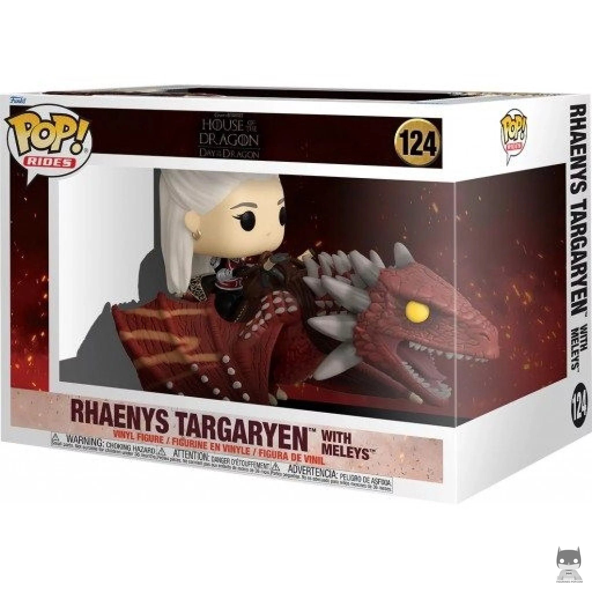 Figura Funko Pop! Rhaenys Targaryen con Meleys en su caja