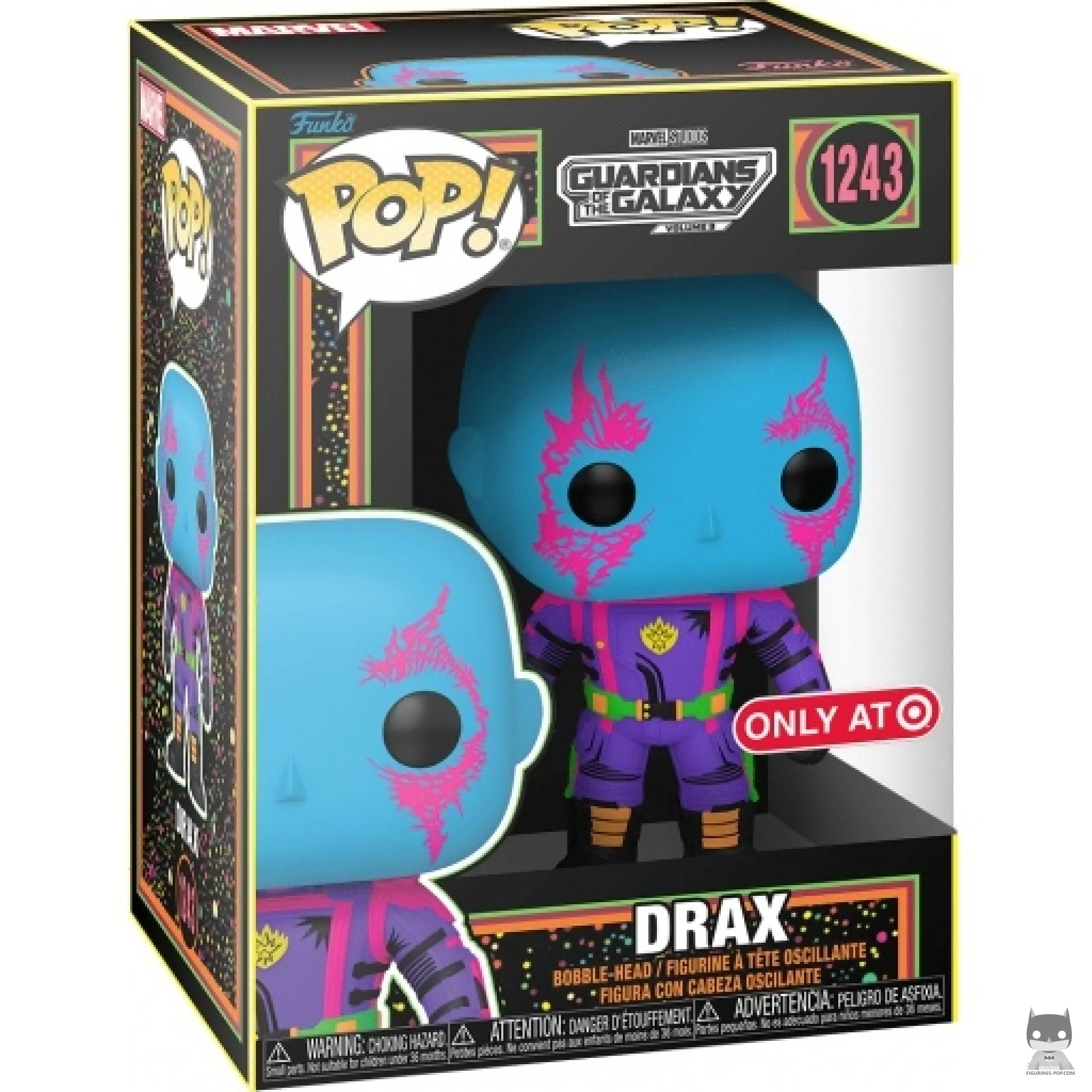 Figura Funko Pop! Drax (Luz negra) en su caja