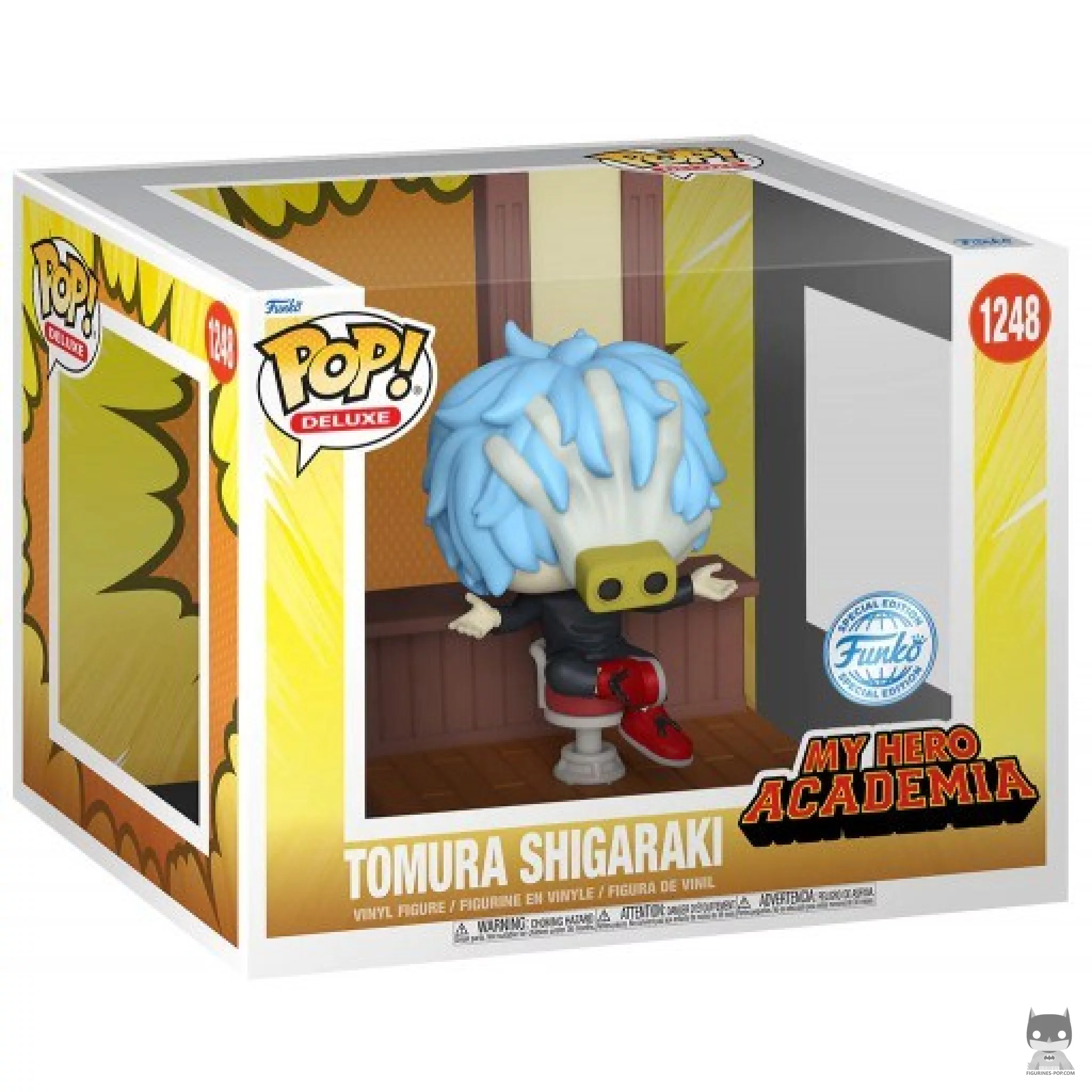 Figura Funko Pop! Liga de Villanos: Tomura Shigaraki en su caja
