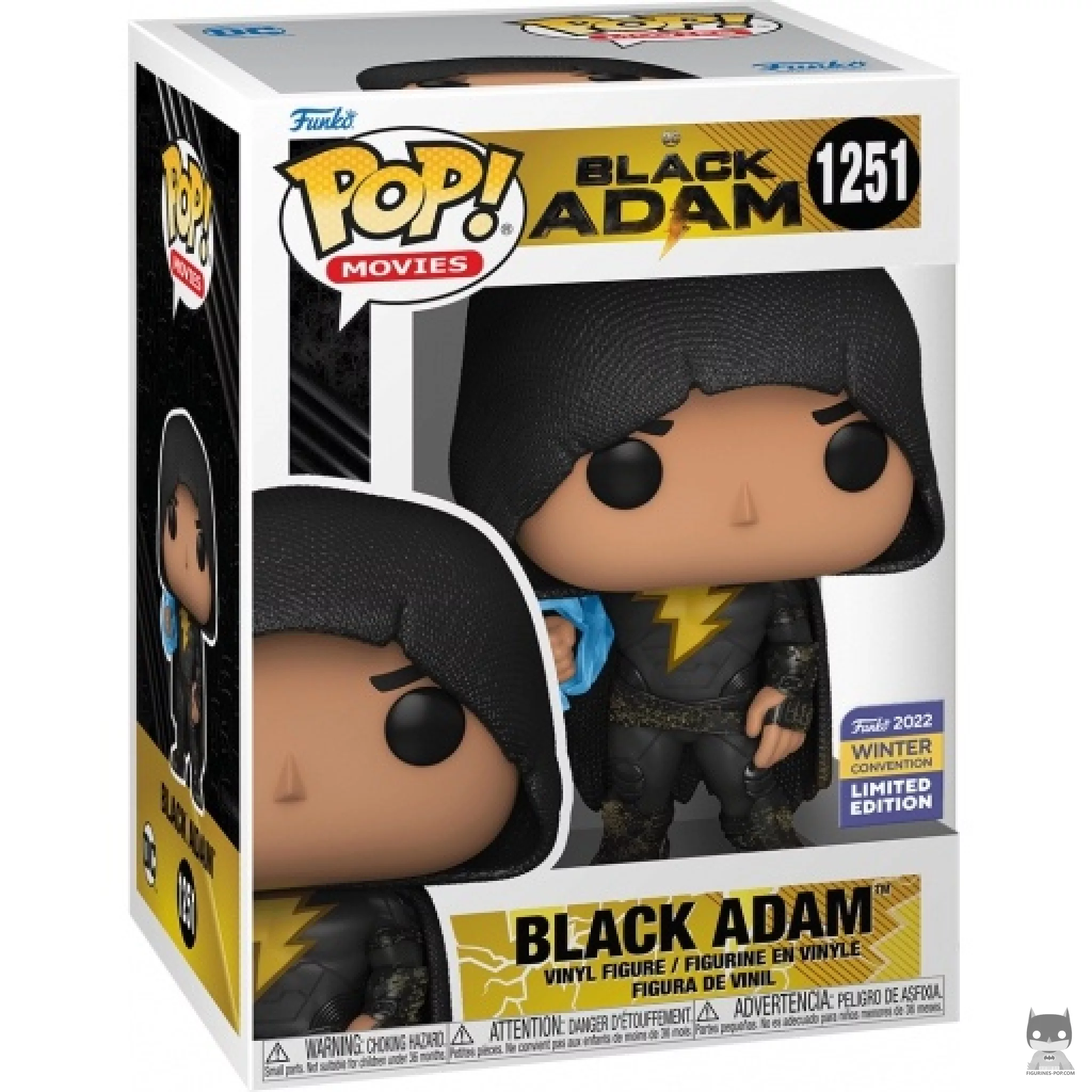 Figura Funko Pop! Black Adam con capa en su caja
