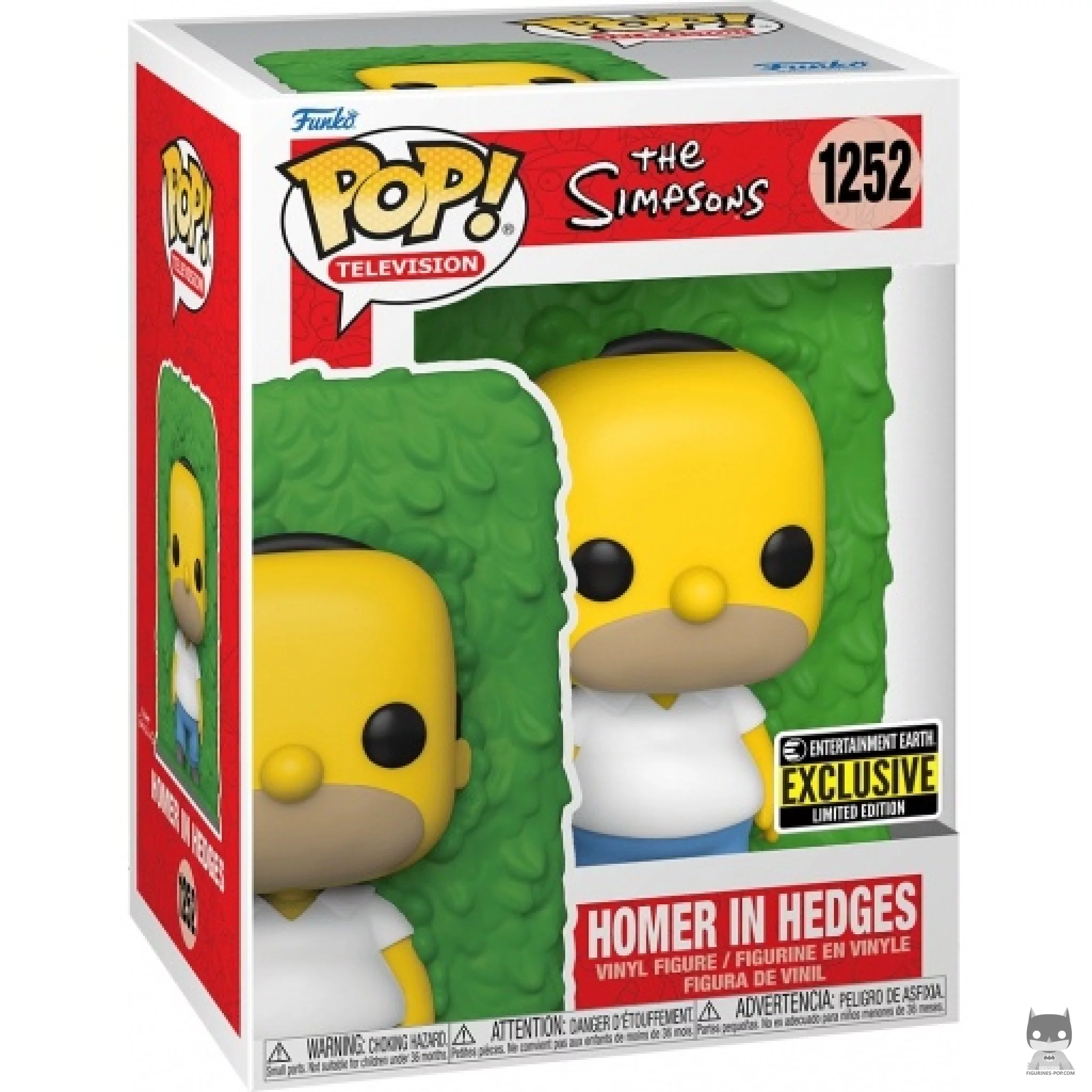 Figura Funko Pop! Homer en el seto en su caja